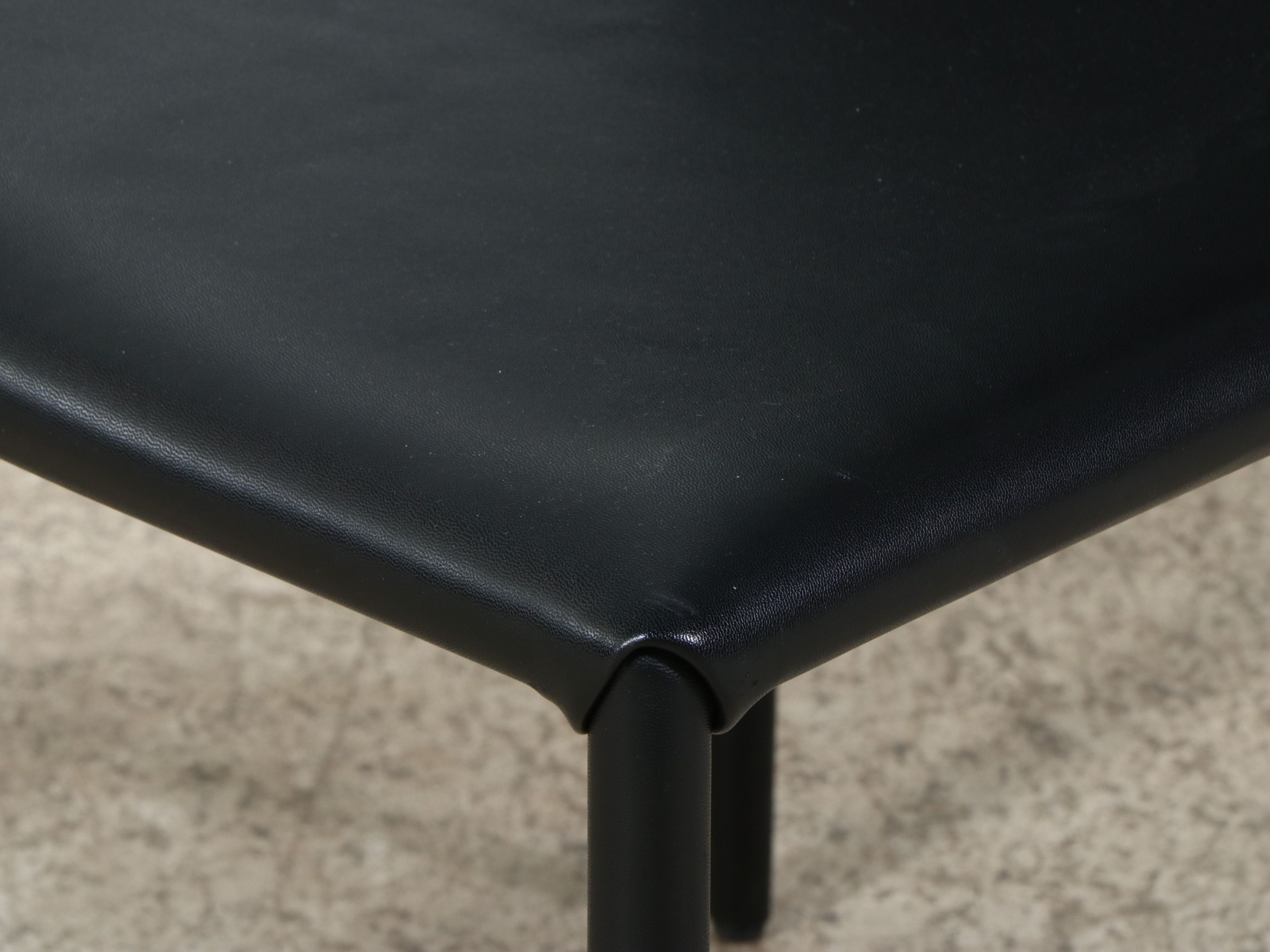 Pair of Italian Modern Style Leather Side Chairs