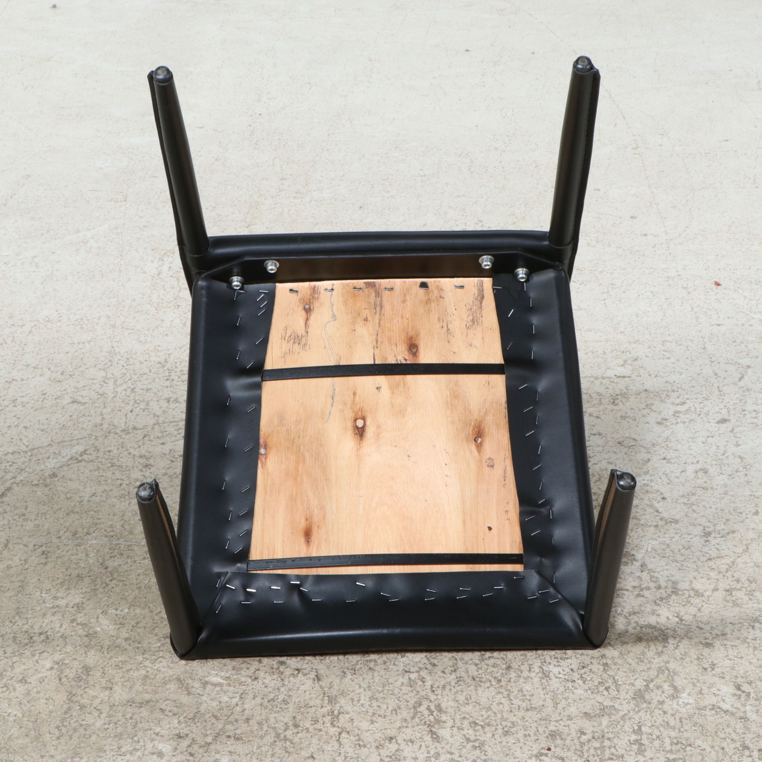 Pair of Italian Modern Style Leather Side Chairs