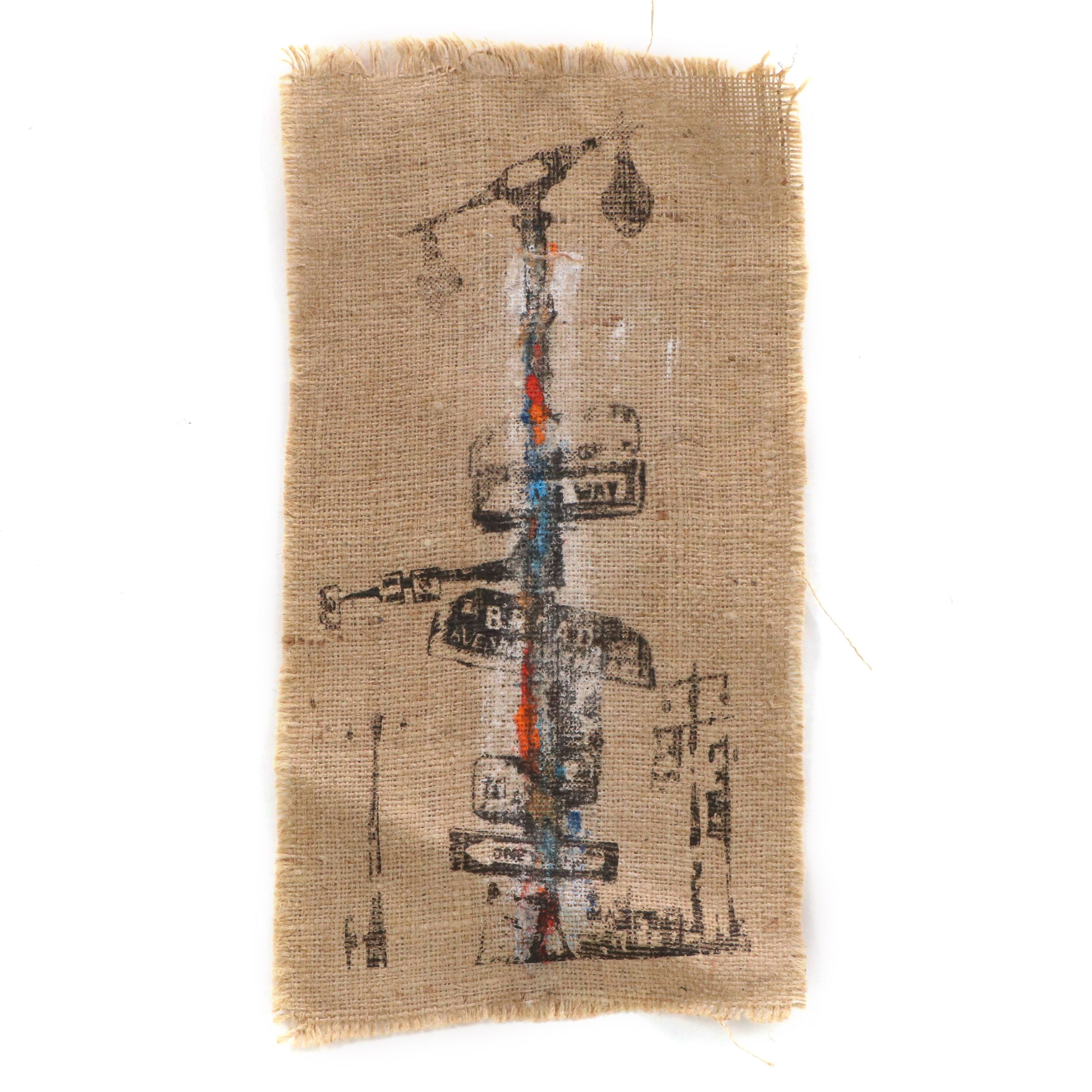 Eric Ajama Embellished Screenprint of Lightpost