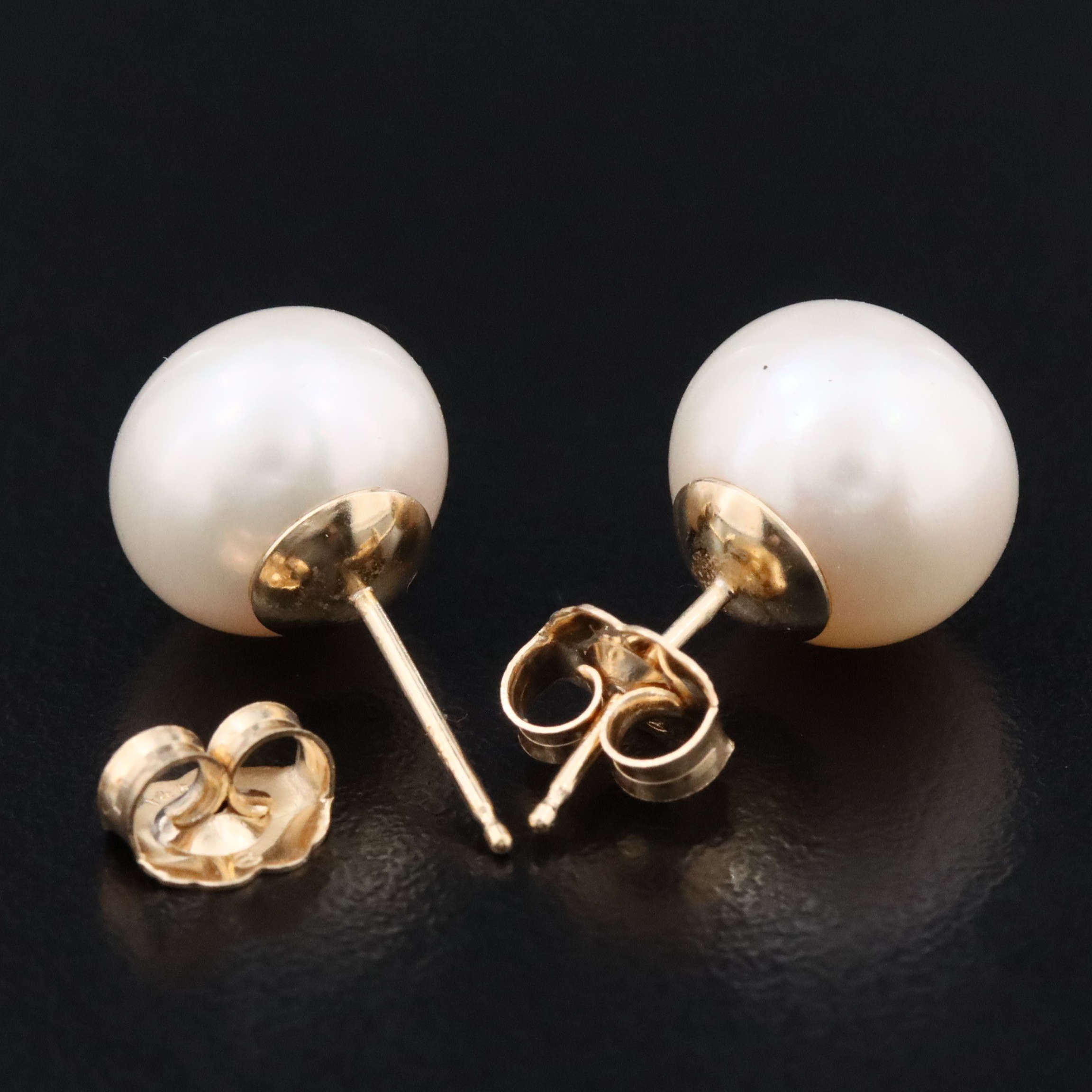 14K Pearl Stud Earrings