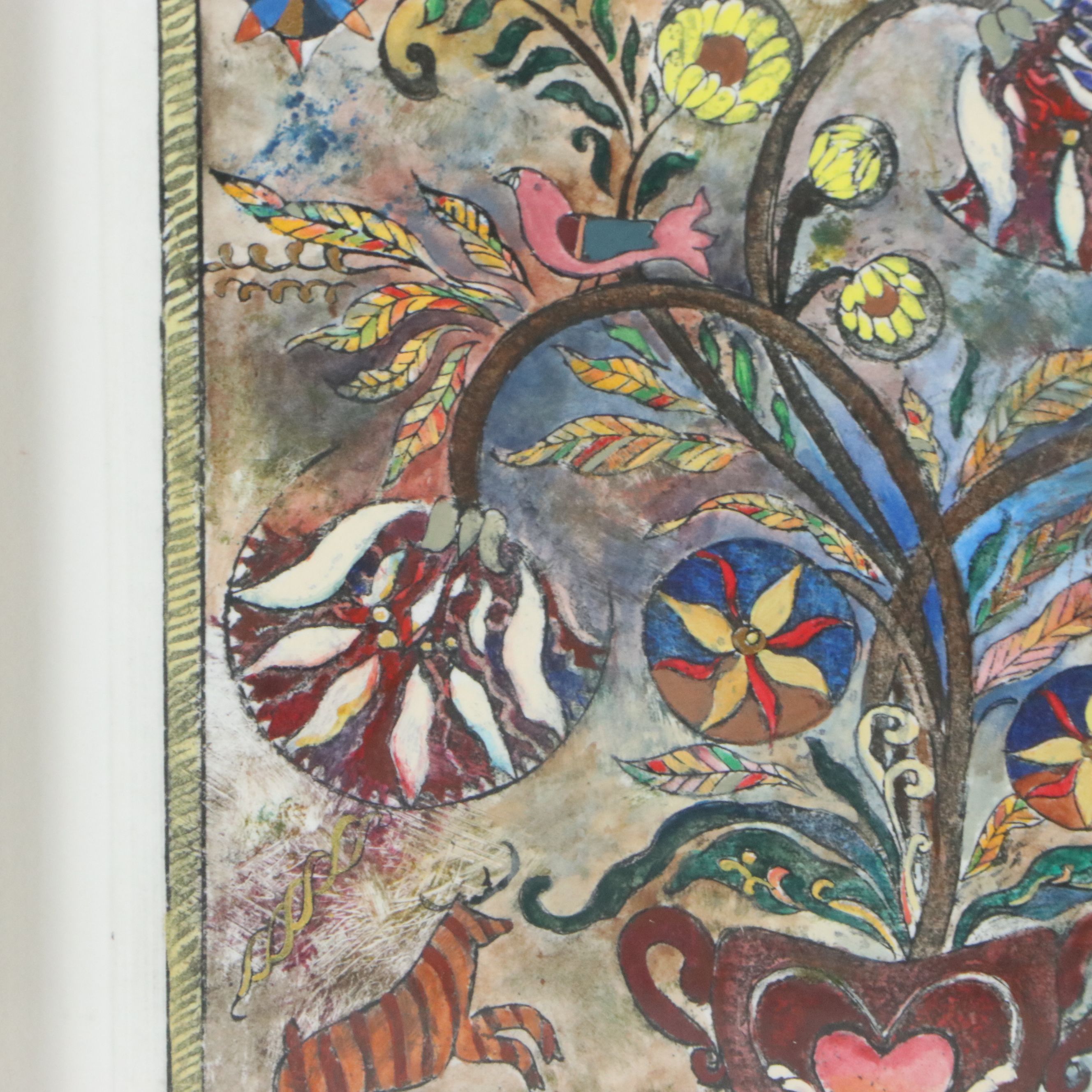 Chris Noah-Cooper Hand-Colored Etchings "Three Tulips" and "Rejoicing Lilies"