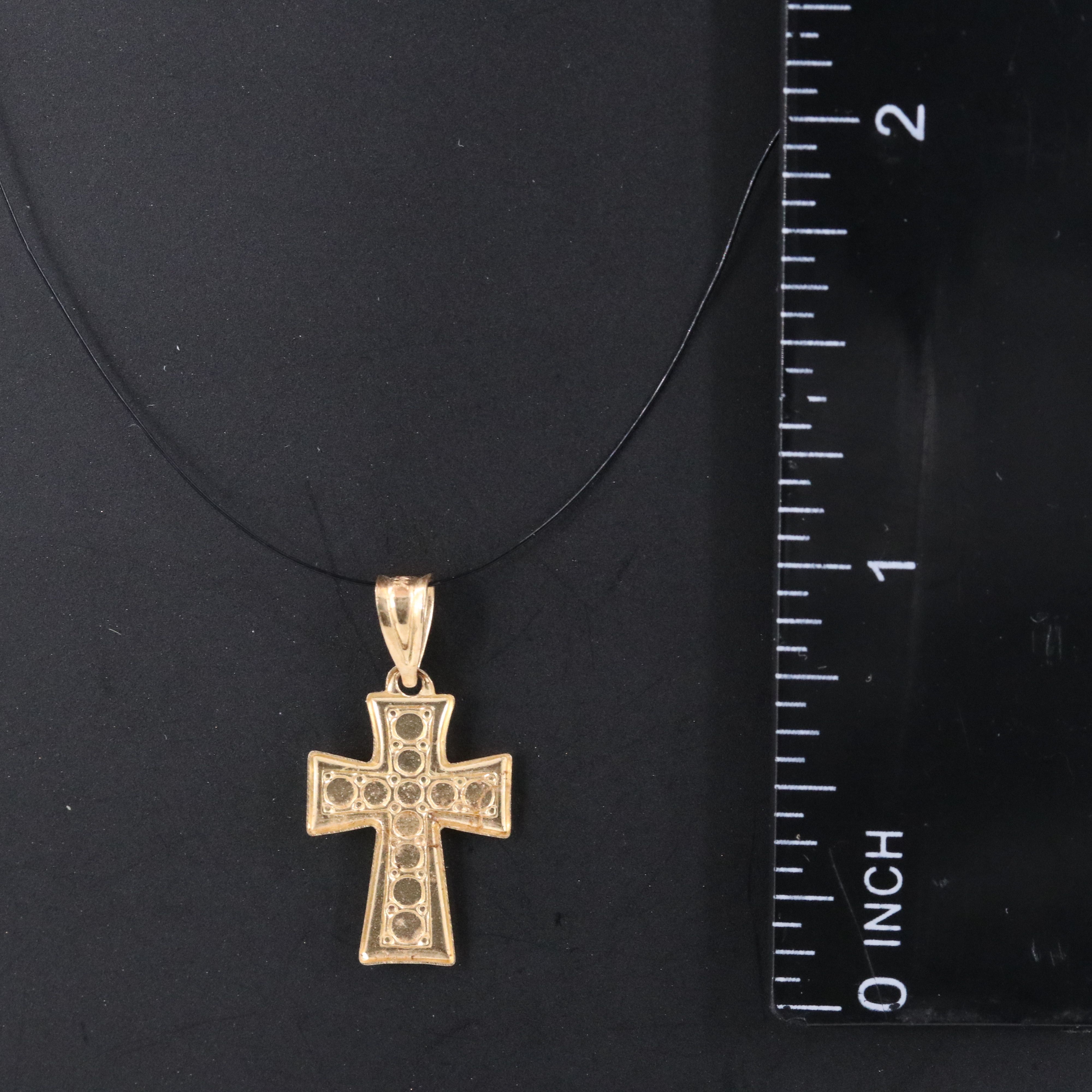 14K Two-Tone Cross Pendant