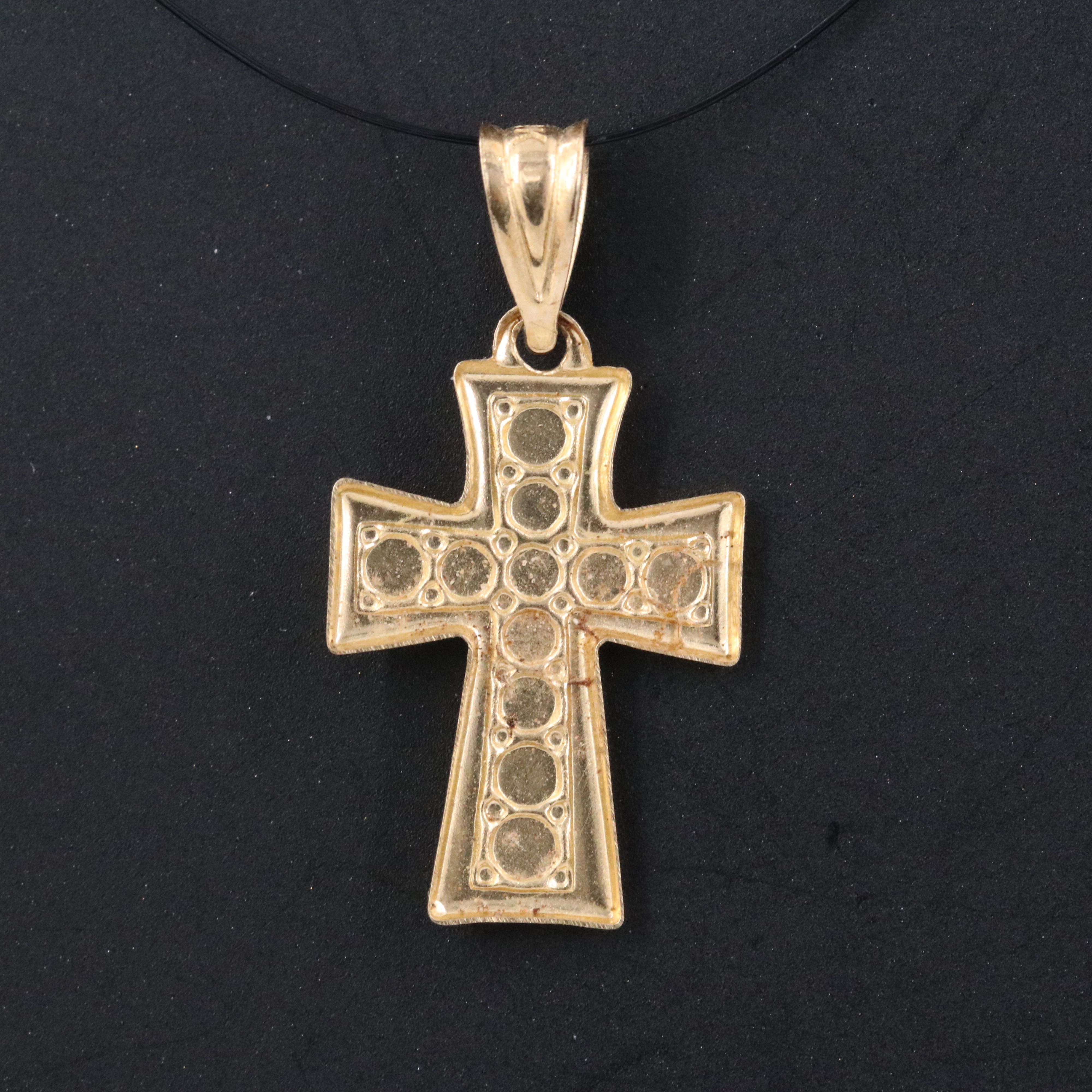 14K Two-Tone Cross Pendant