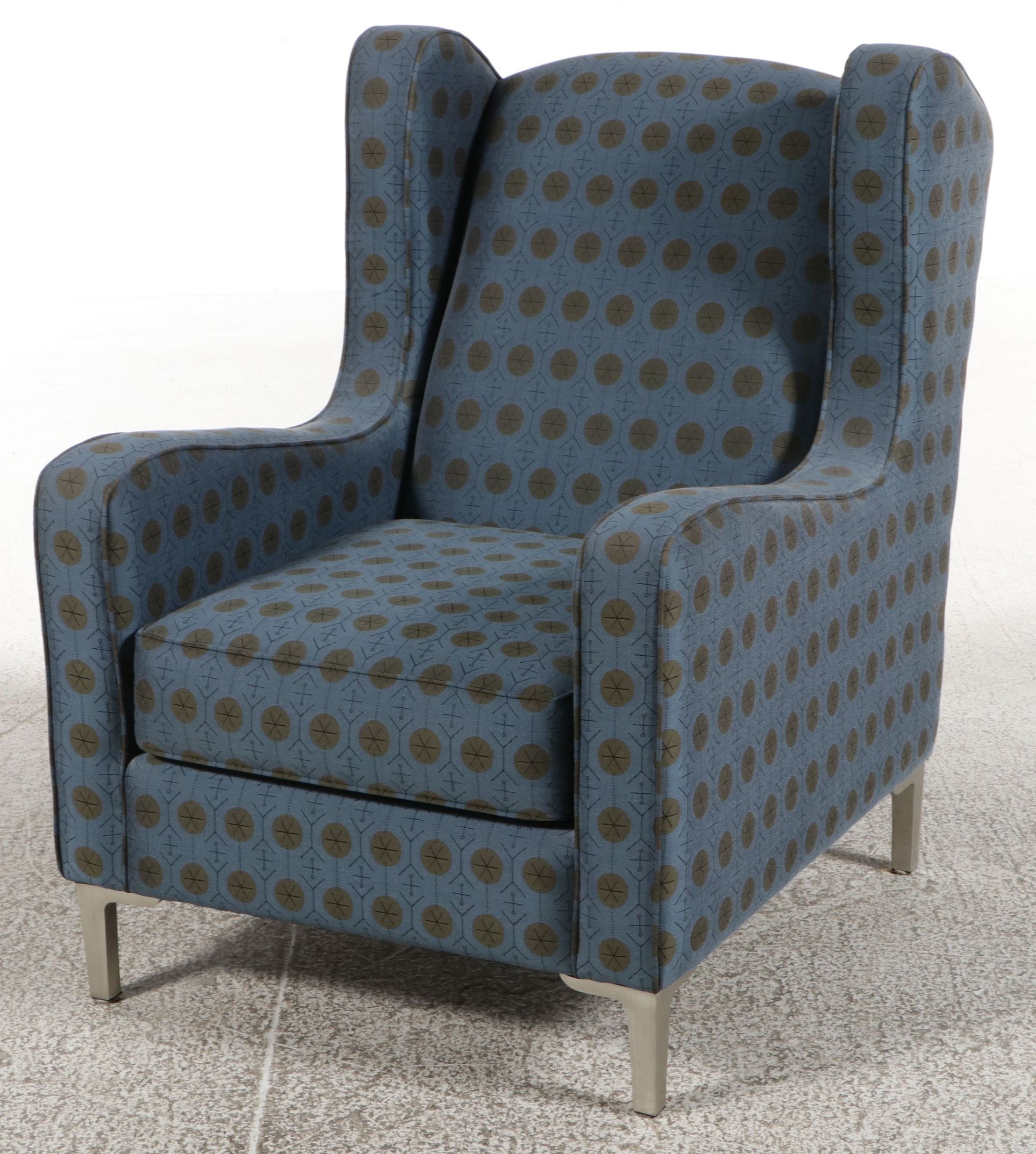 Contemporary Carter Wingback Lounge Chair