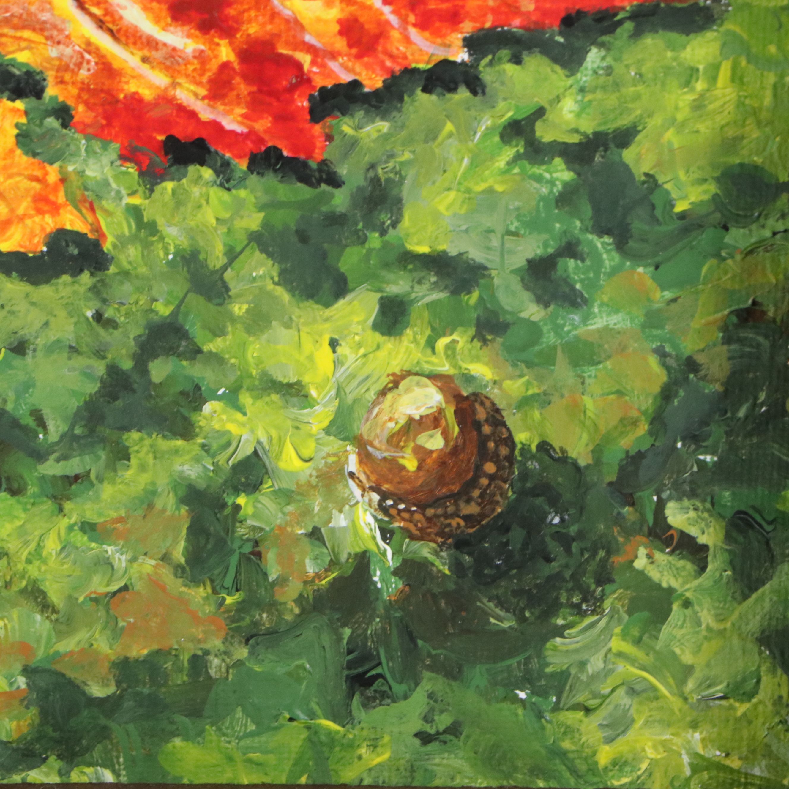 Steve Norris Acrylic Paintings "Northern Red Oak 07" and "Red Maple 50," 21st C.