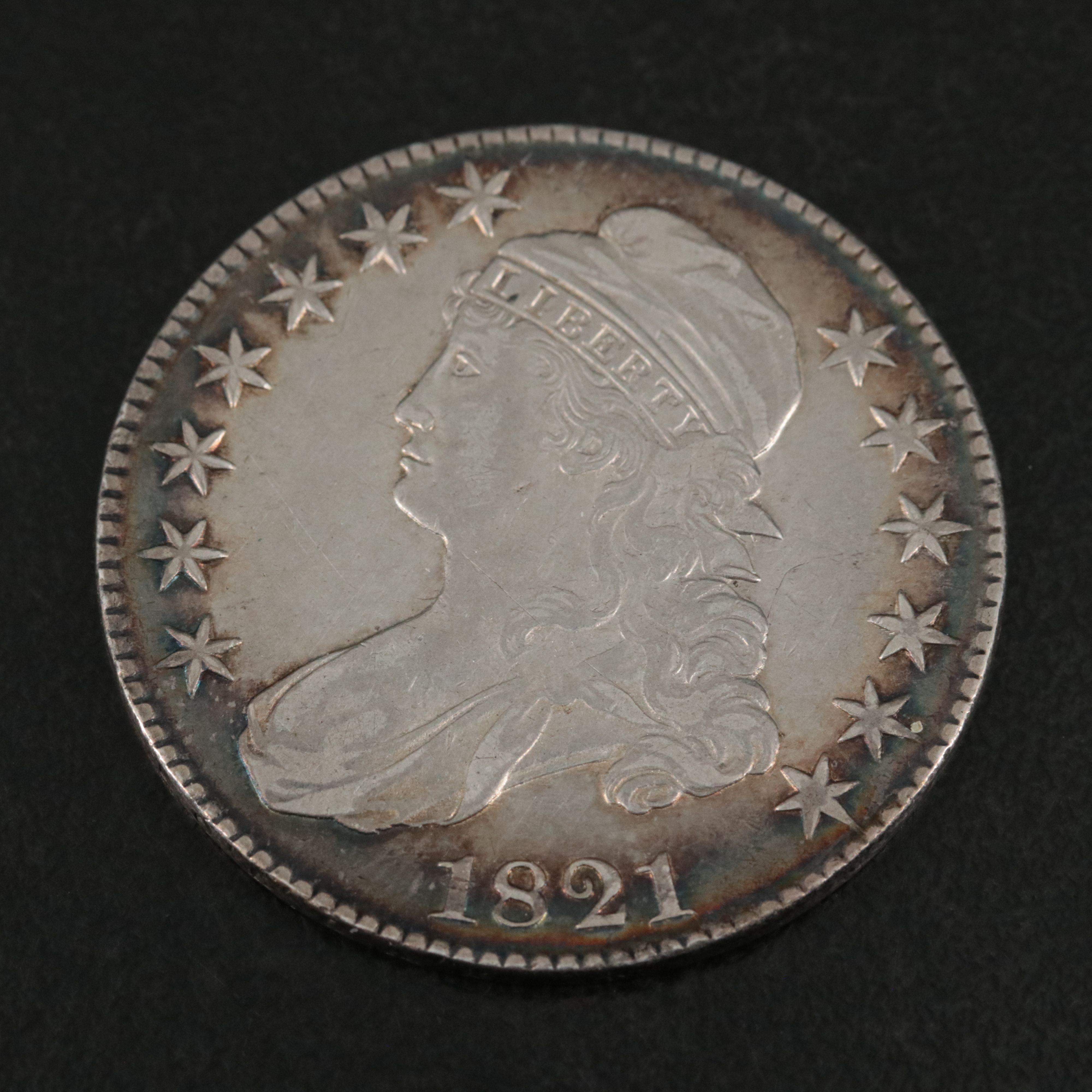 1821 Capped Bust Silver Half Dollar