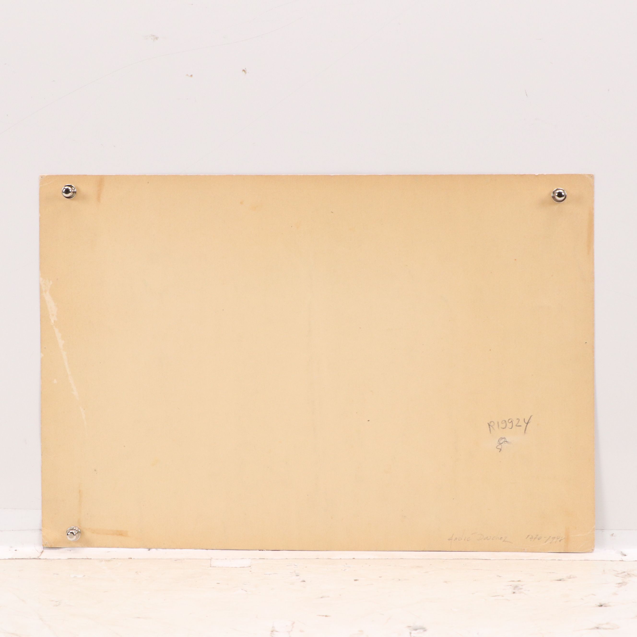 André Dauchez Drawing of Breton Cottage with Hay Roof on Paper, Circa 1920