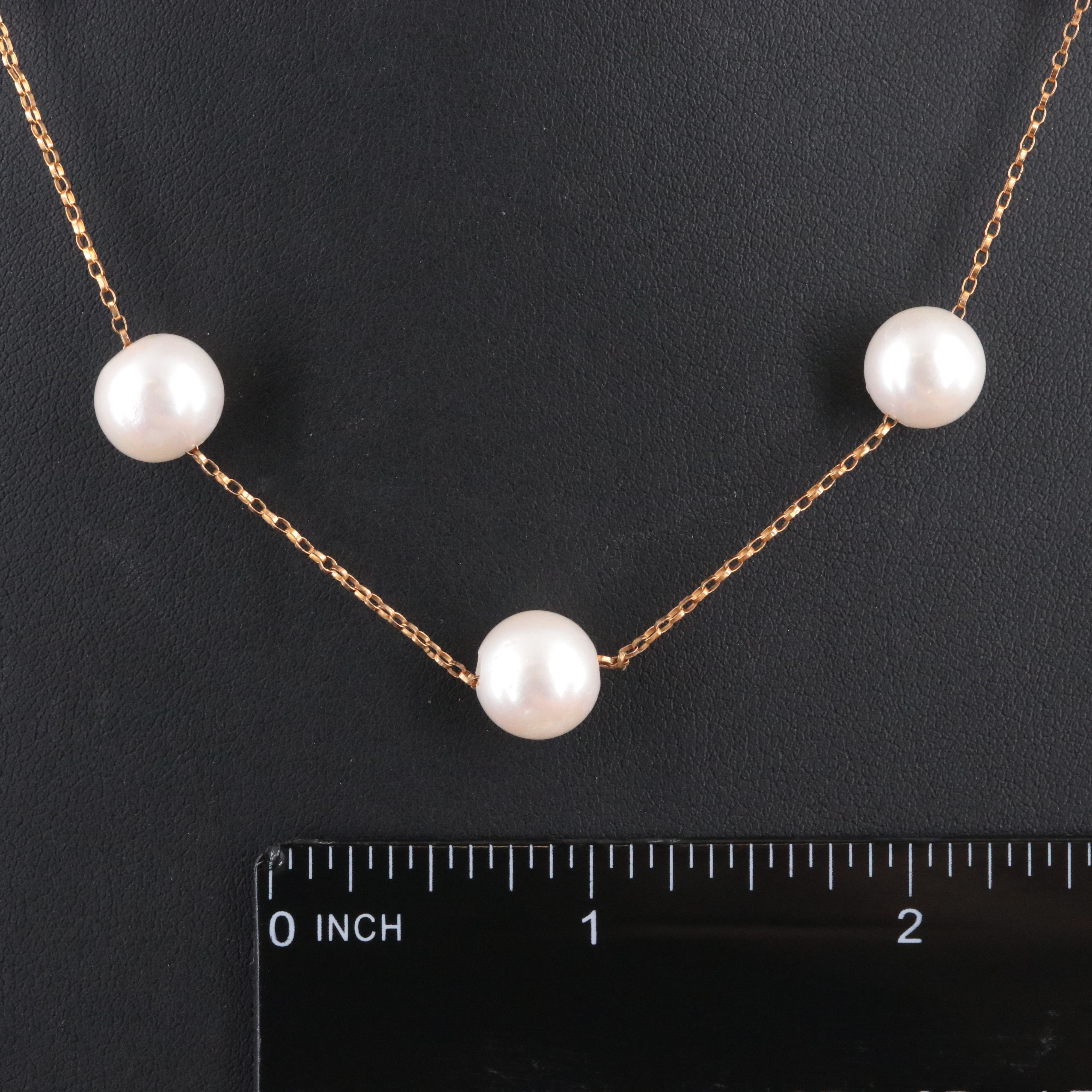Gold-Filled Pearl Station Necklace