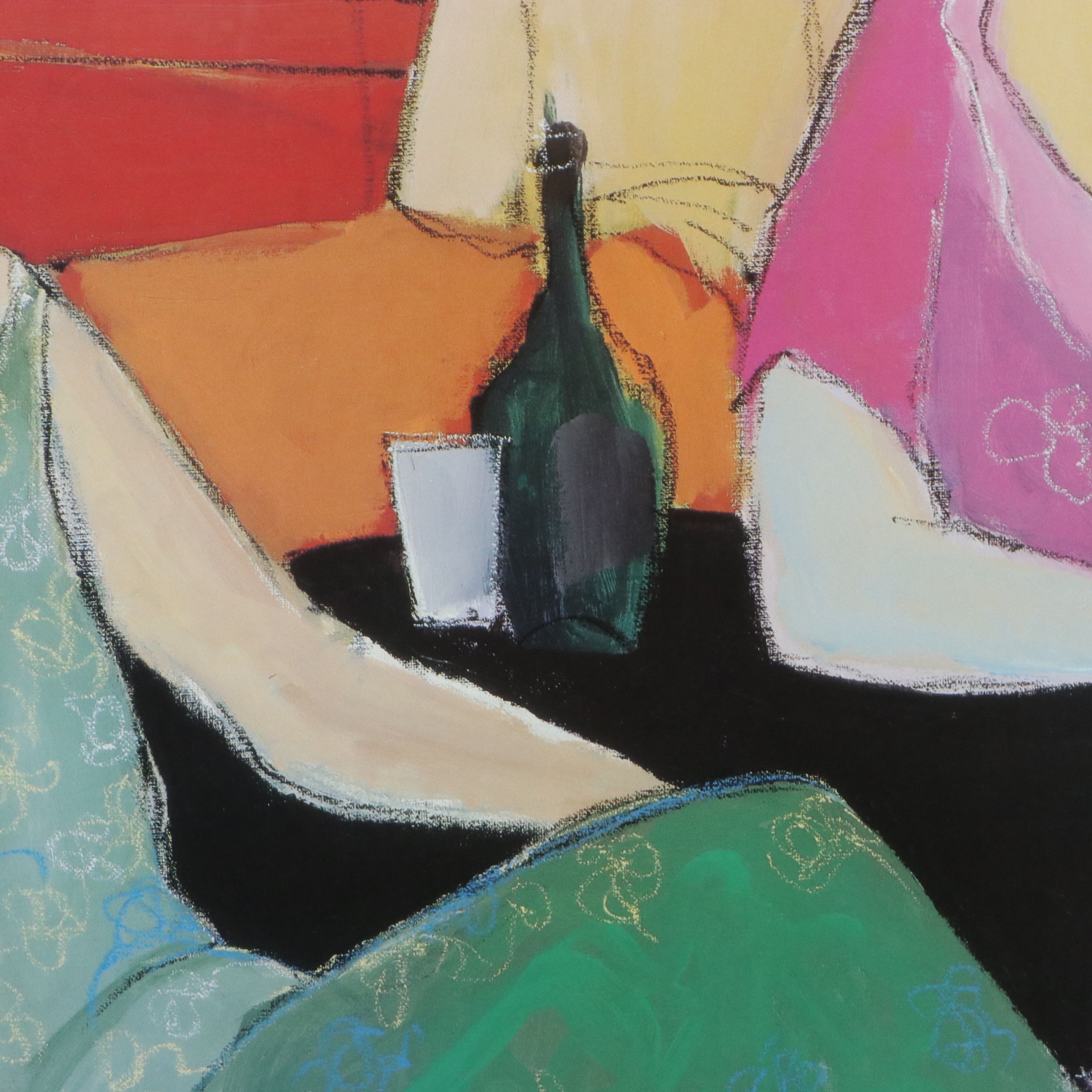 Offset Lithograph After Itzchak Tarkay "In The Lounge"