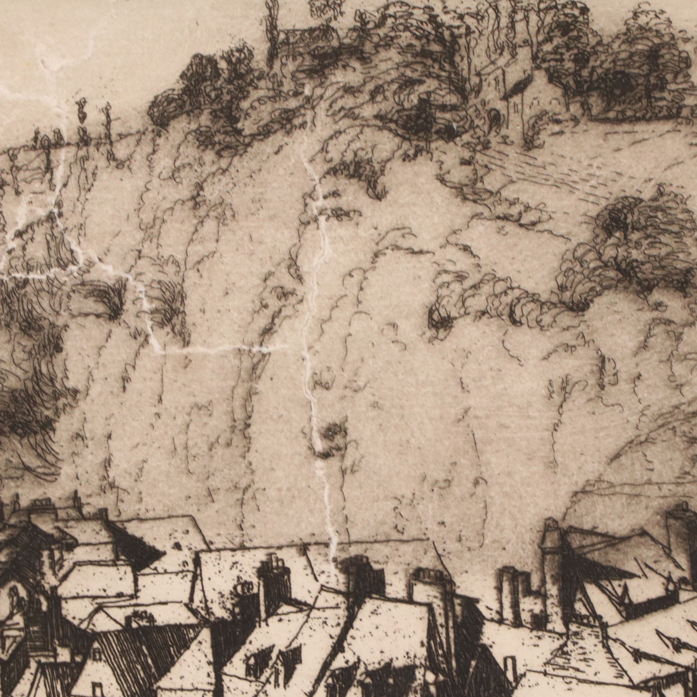 Dorothy Stevens Etching on Paper "Dinan," 1914