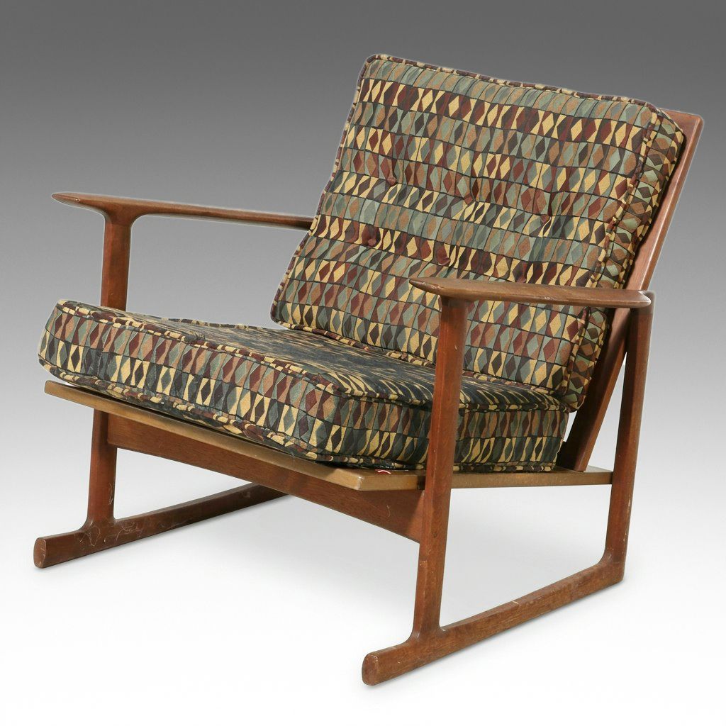 Vintage Selig Danish Modern Teak Armchair