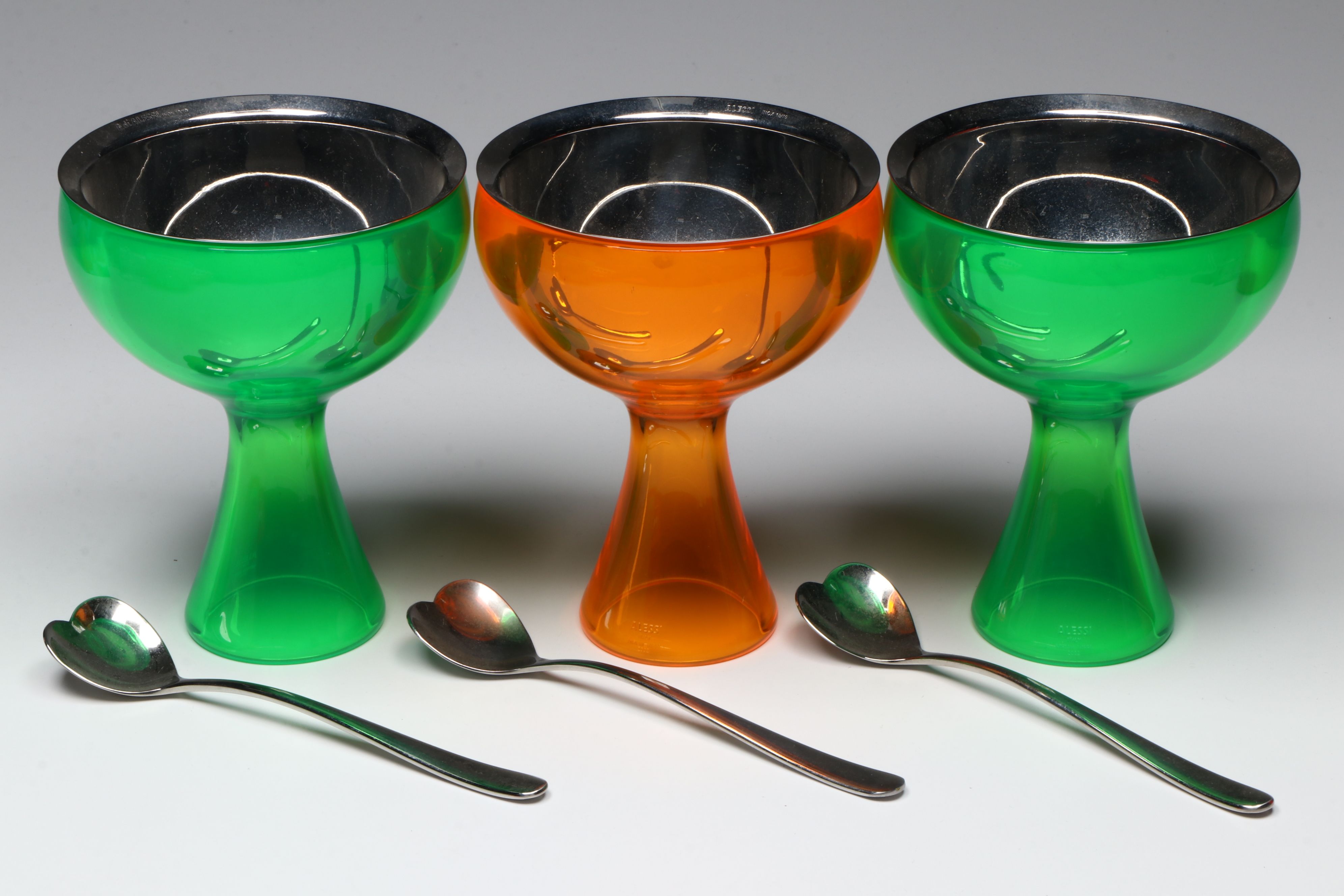 Alessi Italy Thermoplastic Resin Ice Cream Bowls with More Kitchen Accessories