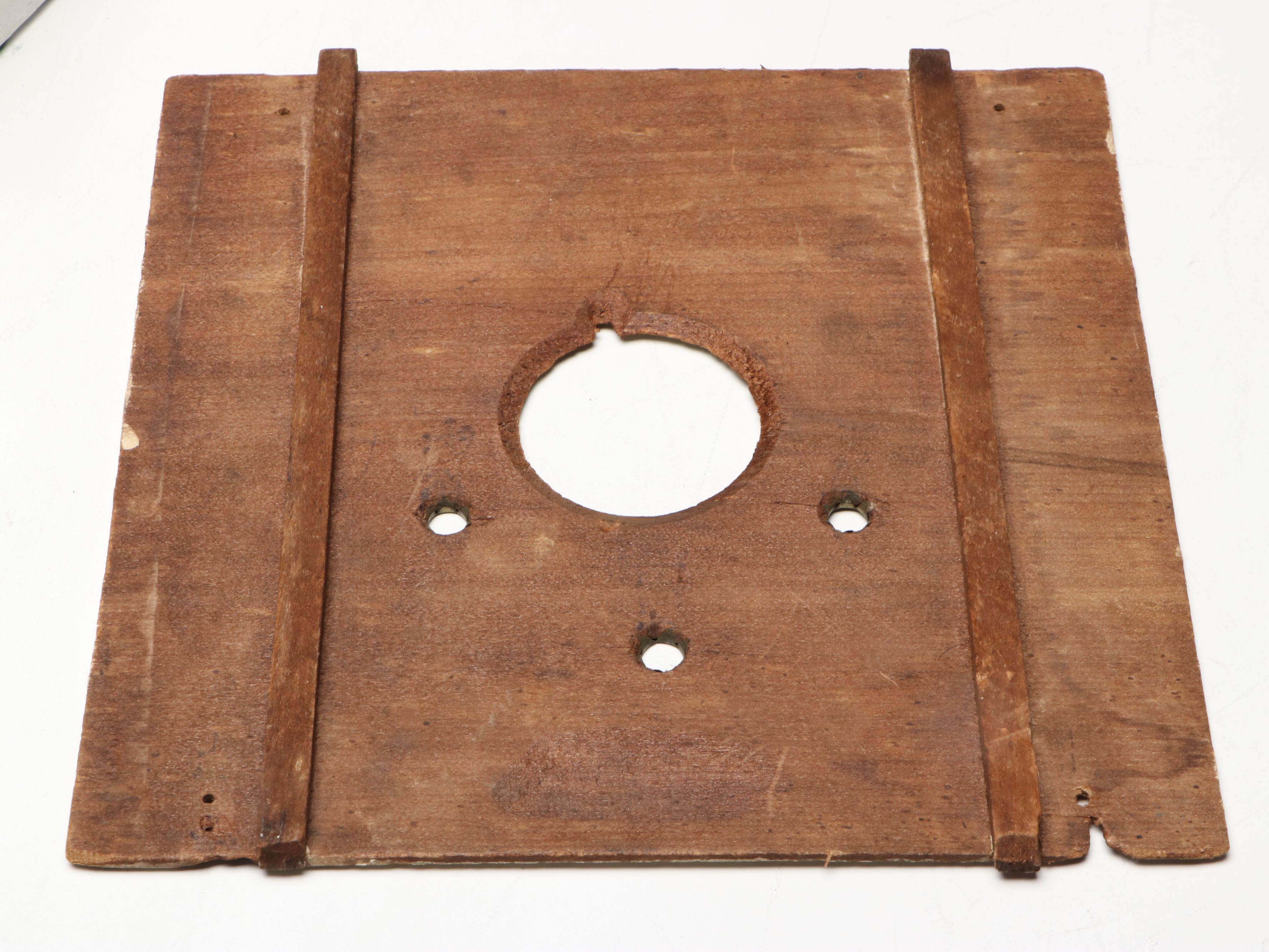 Distressed Decorative Wooden Corbel, Hanging Box and Dial Face