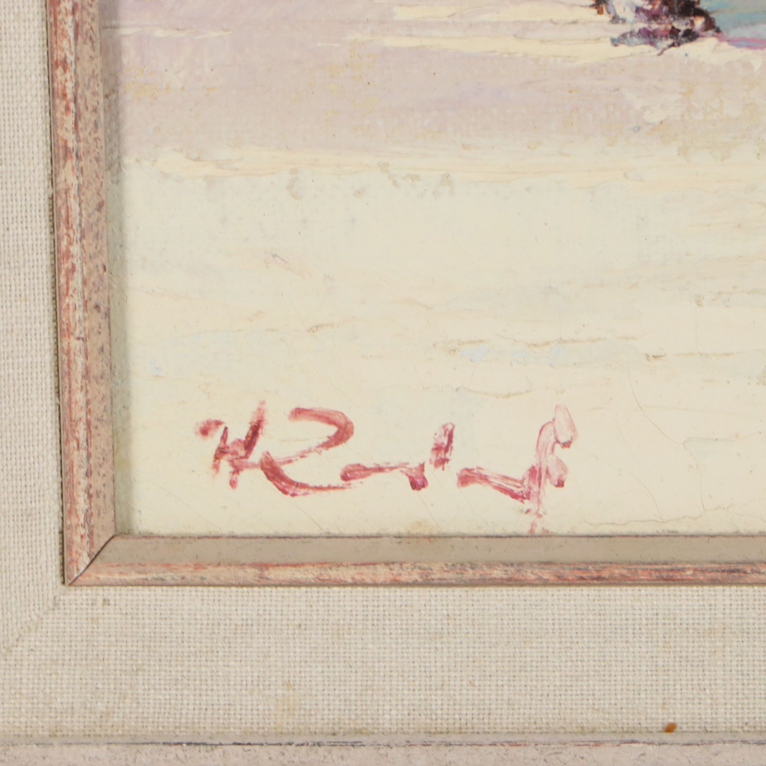 Hans Ressdorf Oil Painting "Gossip in Acoma," 20th to 21st Century