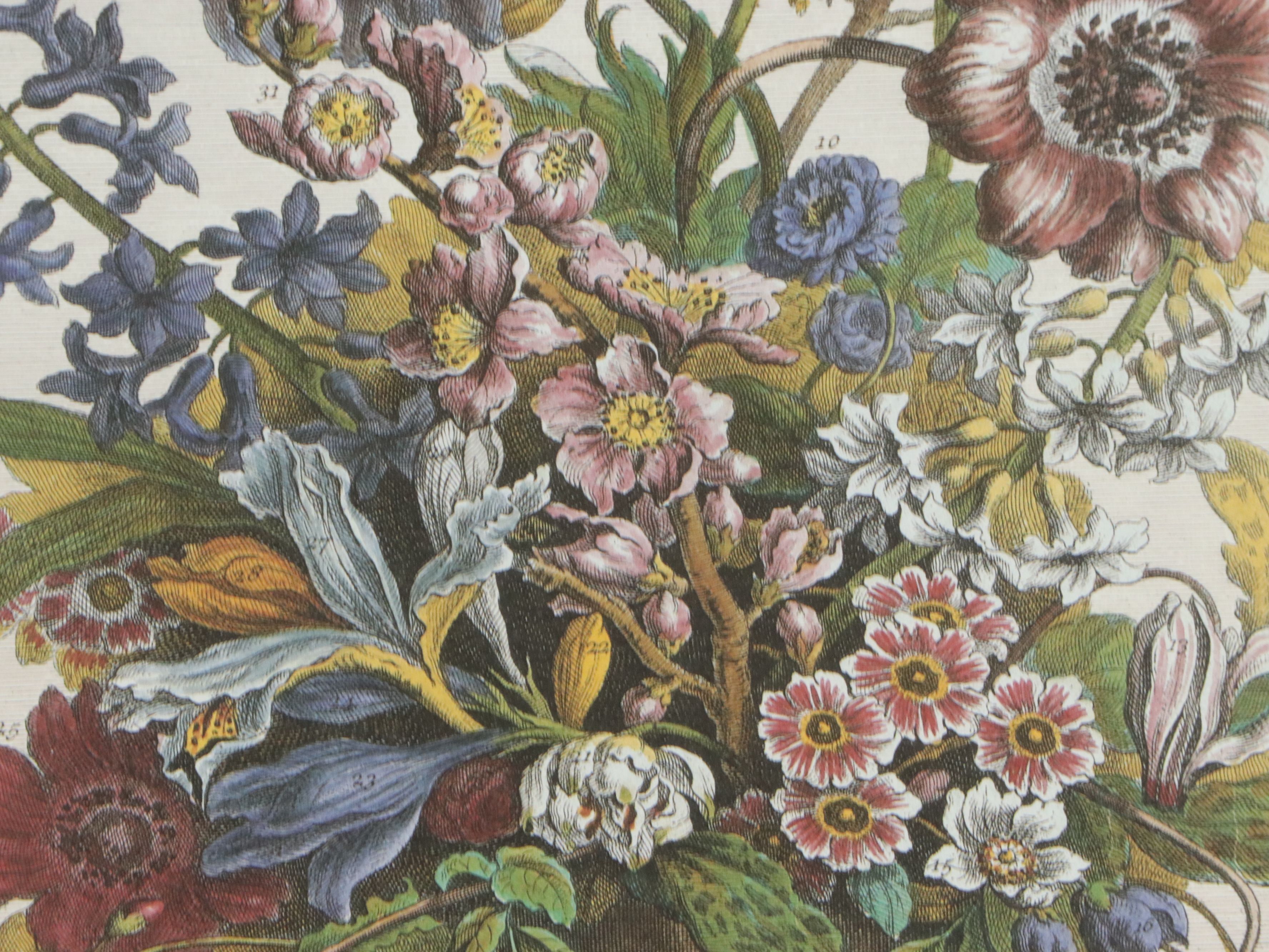 Floral Offset Lithographs After Robert Furber "Twelve Months of Flowers"