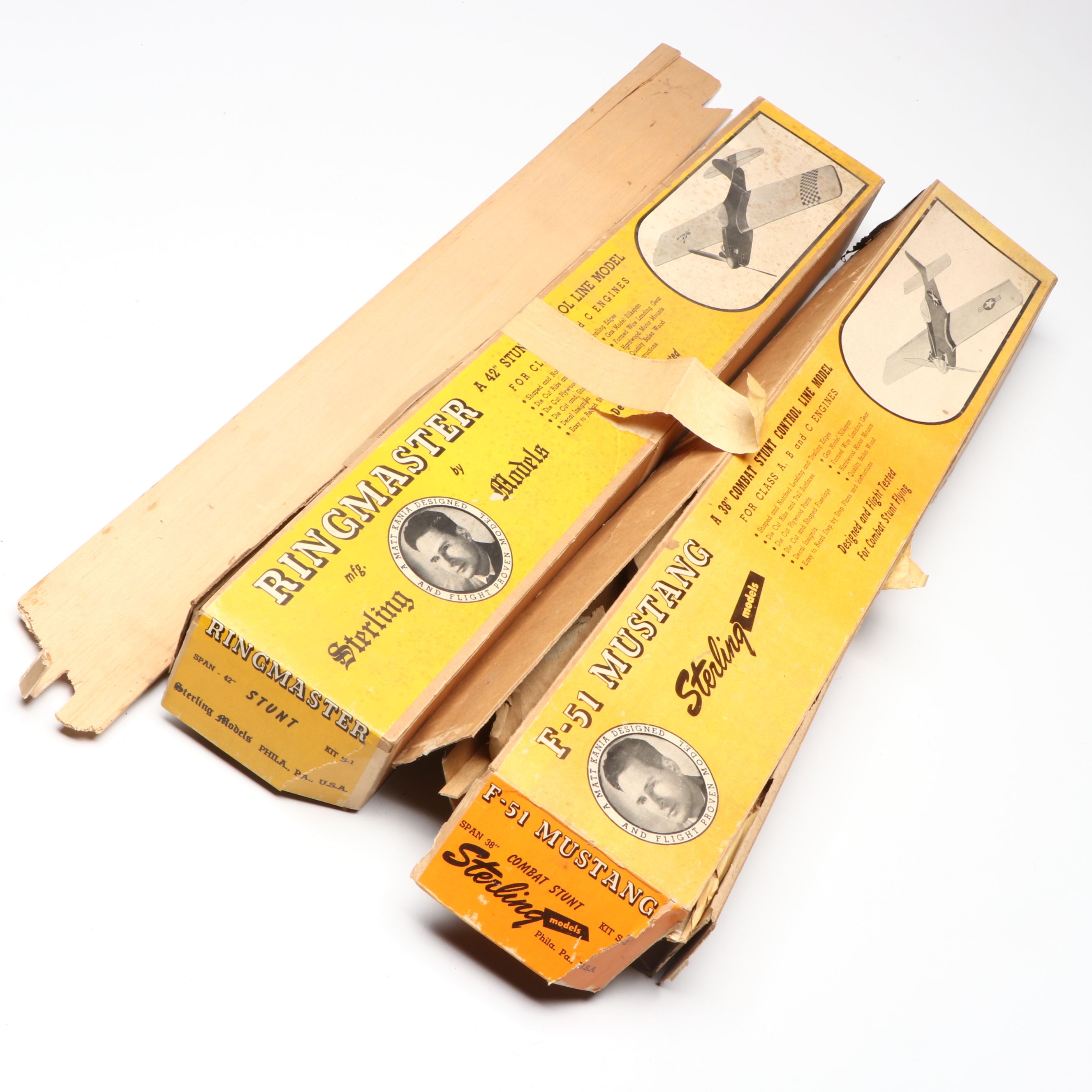 Sterling Models "Ringmaster" and "F-51 Mustang" with Other Model Parts and Toys