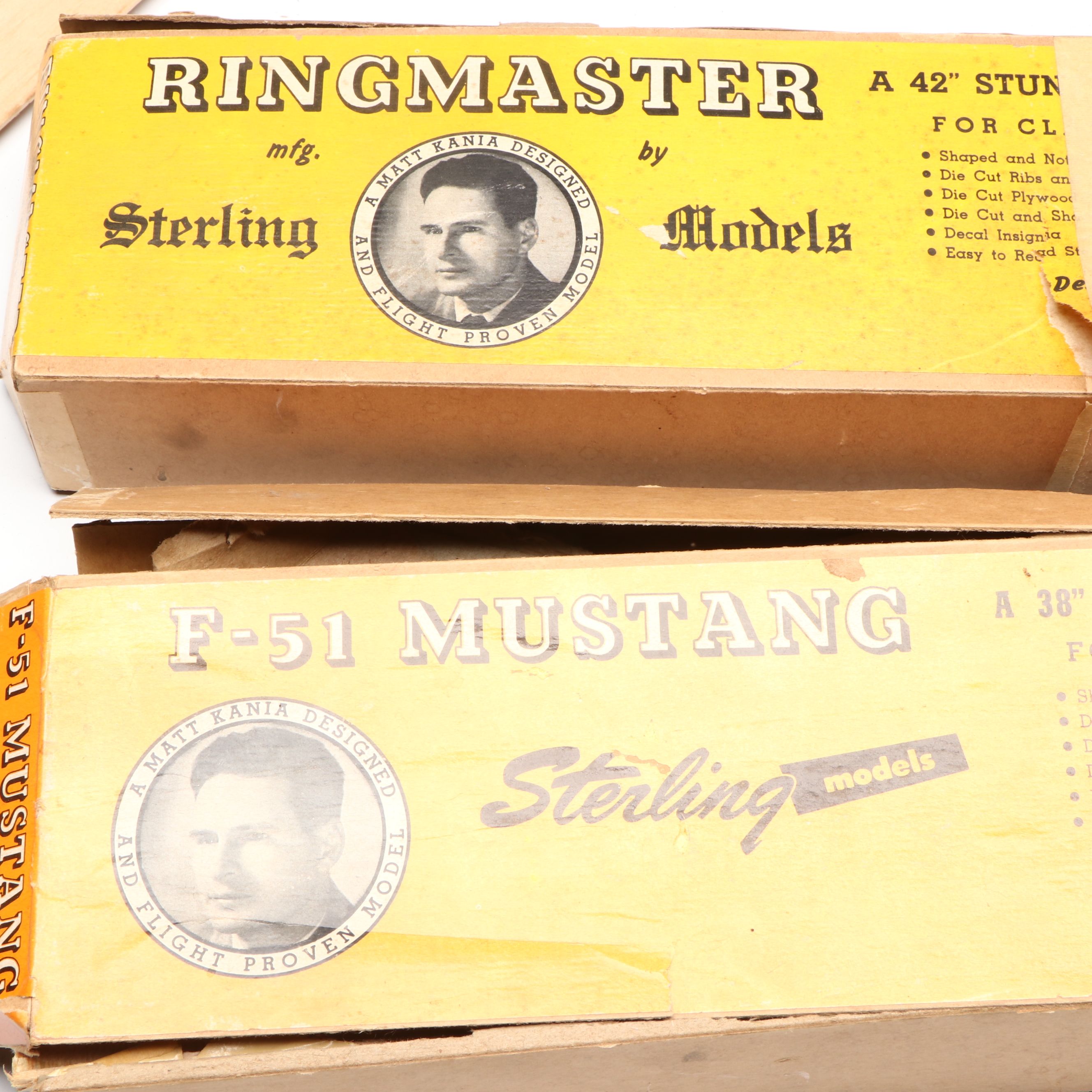 Sterling Models "Ringmaster" and "F-51 Mustang" with Other Model Parts and Toys