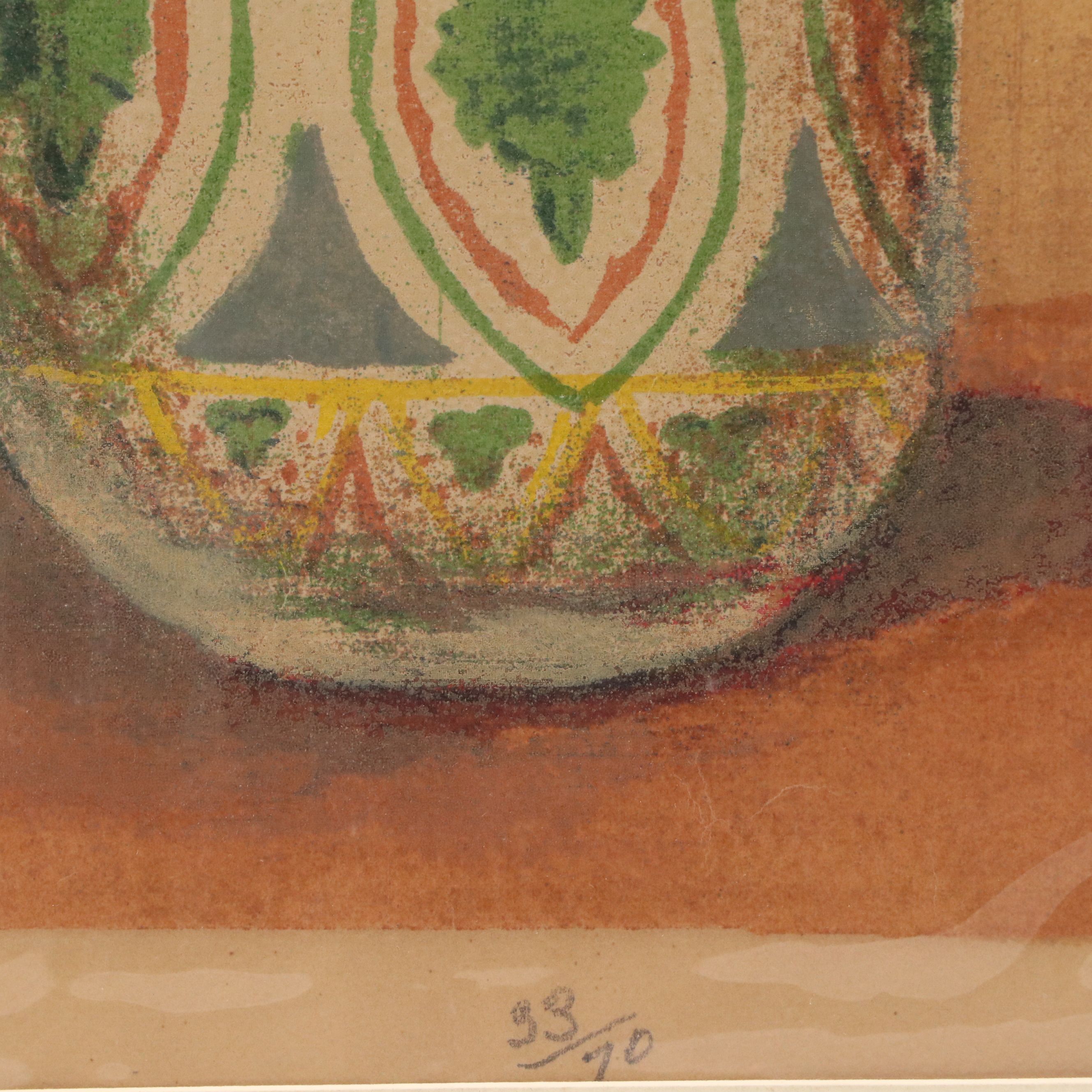 Marie Macpherson Silkscreen on Paper "Bouquet (Field Bouquet)," Circa 1947