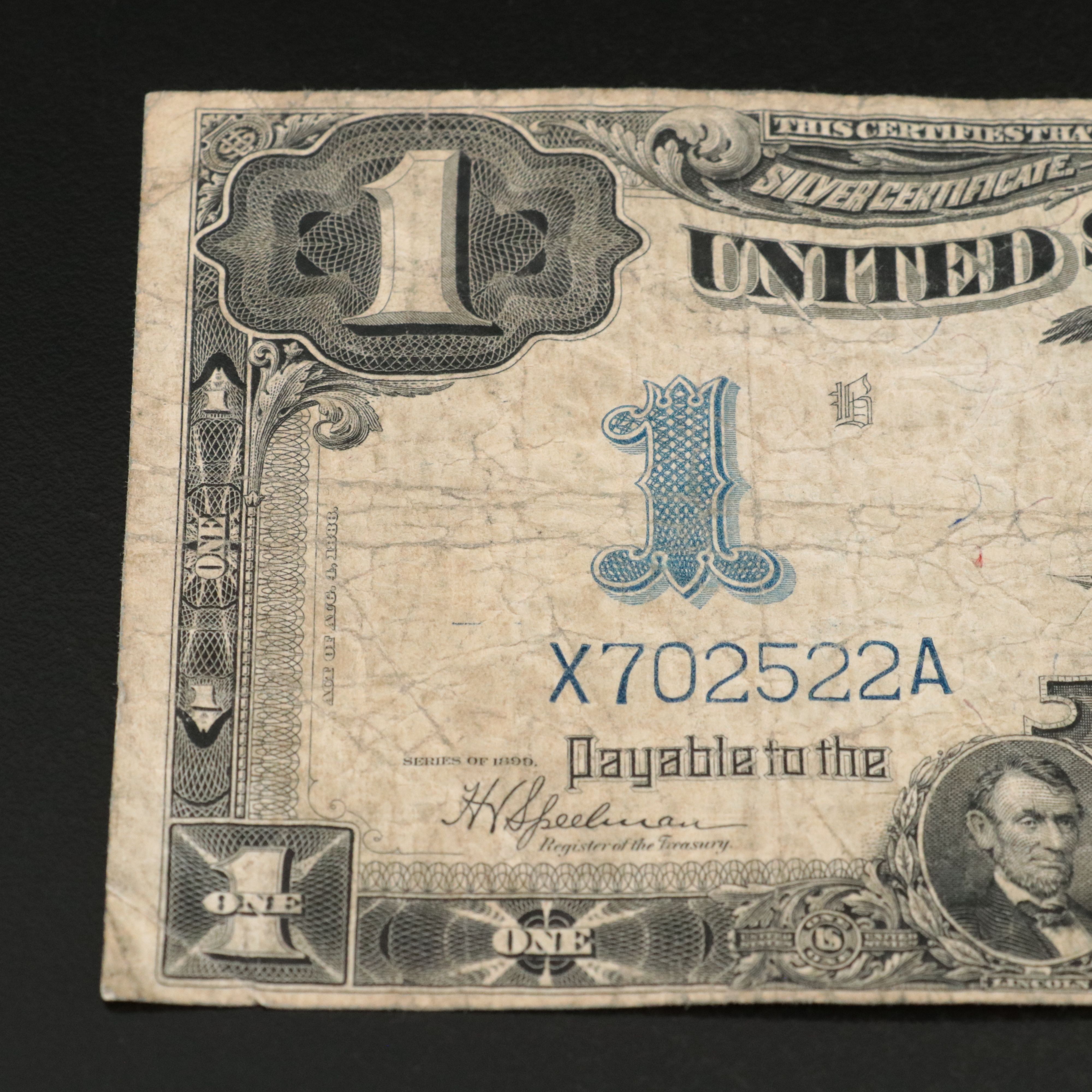 1899 Black Eagle One Dollar Silver Certificate