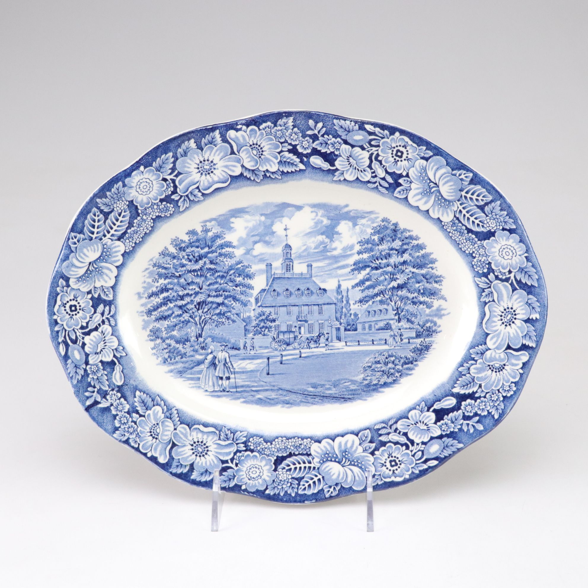 Staffordshire "Liberty Blue" Ironstone Plates, Platter and Other Dinnerware