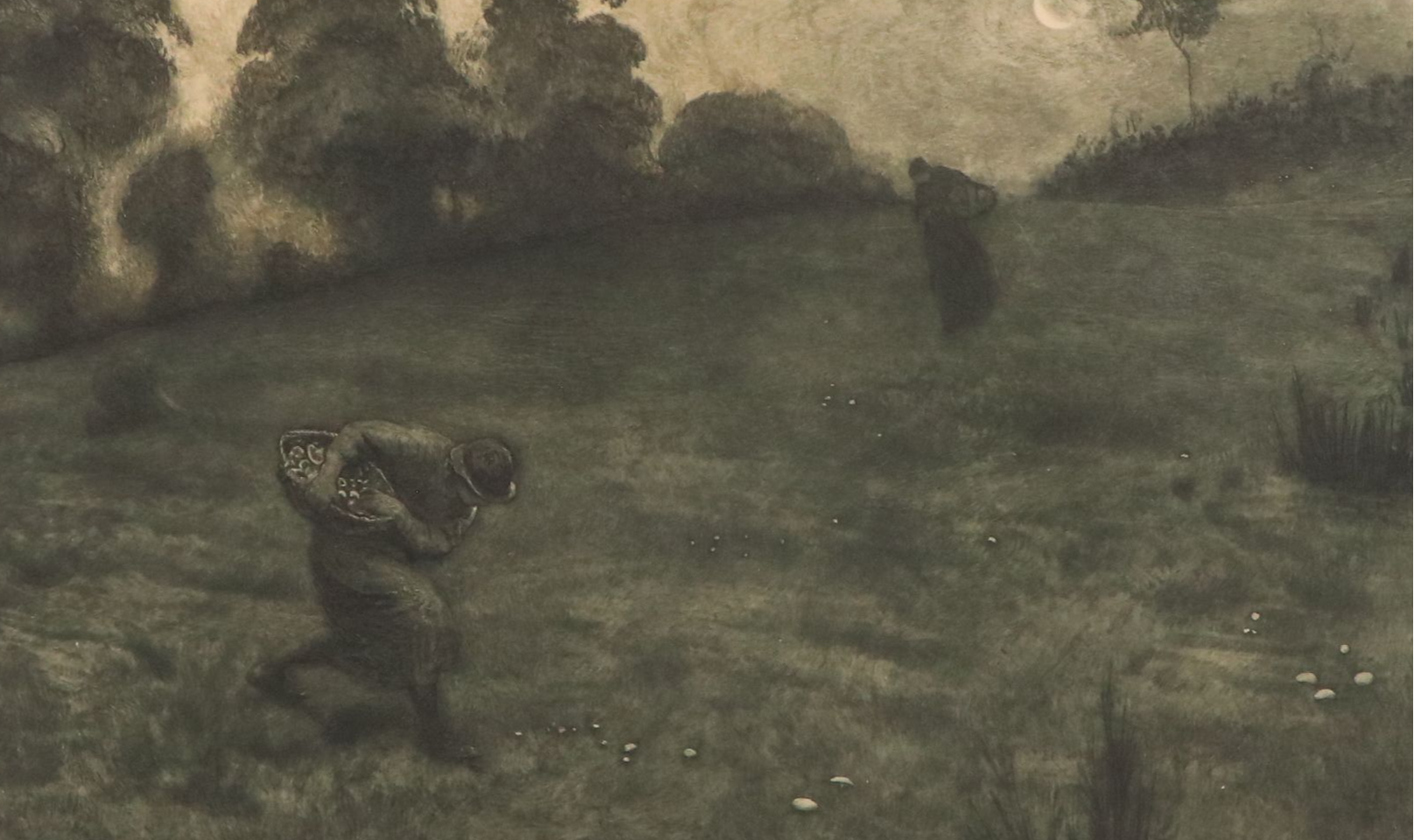 Robert Walker Macbeth Etching on Paper "Mushroom Gatherers," 1877