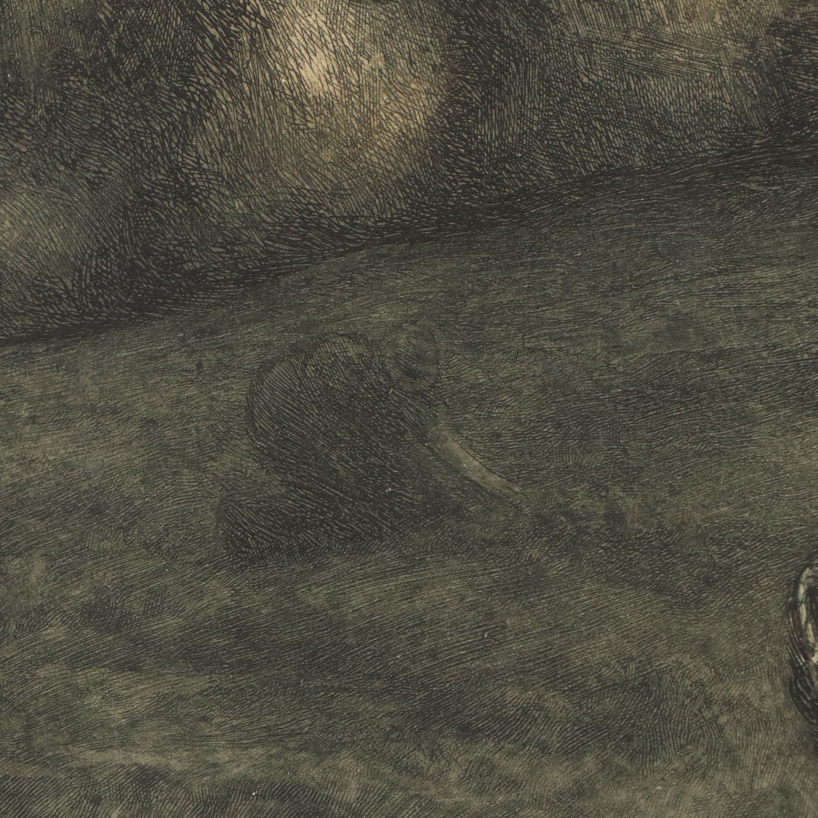 Robert Walker Macbeth Etching on Paper "Mushroom Gatherers," 1877