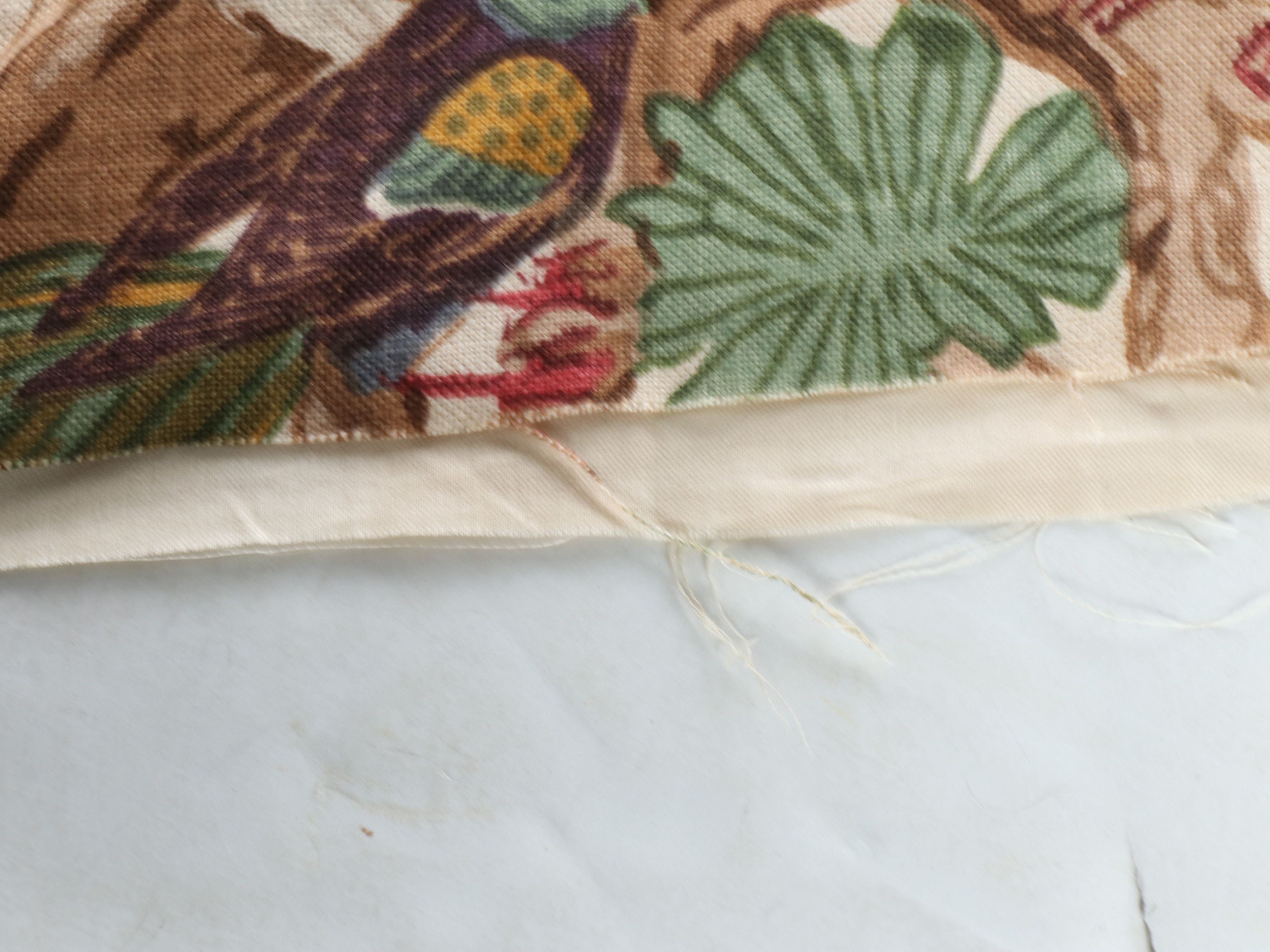 Handmade Exotic Bird Patterned Linen Curtains