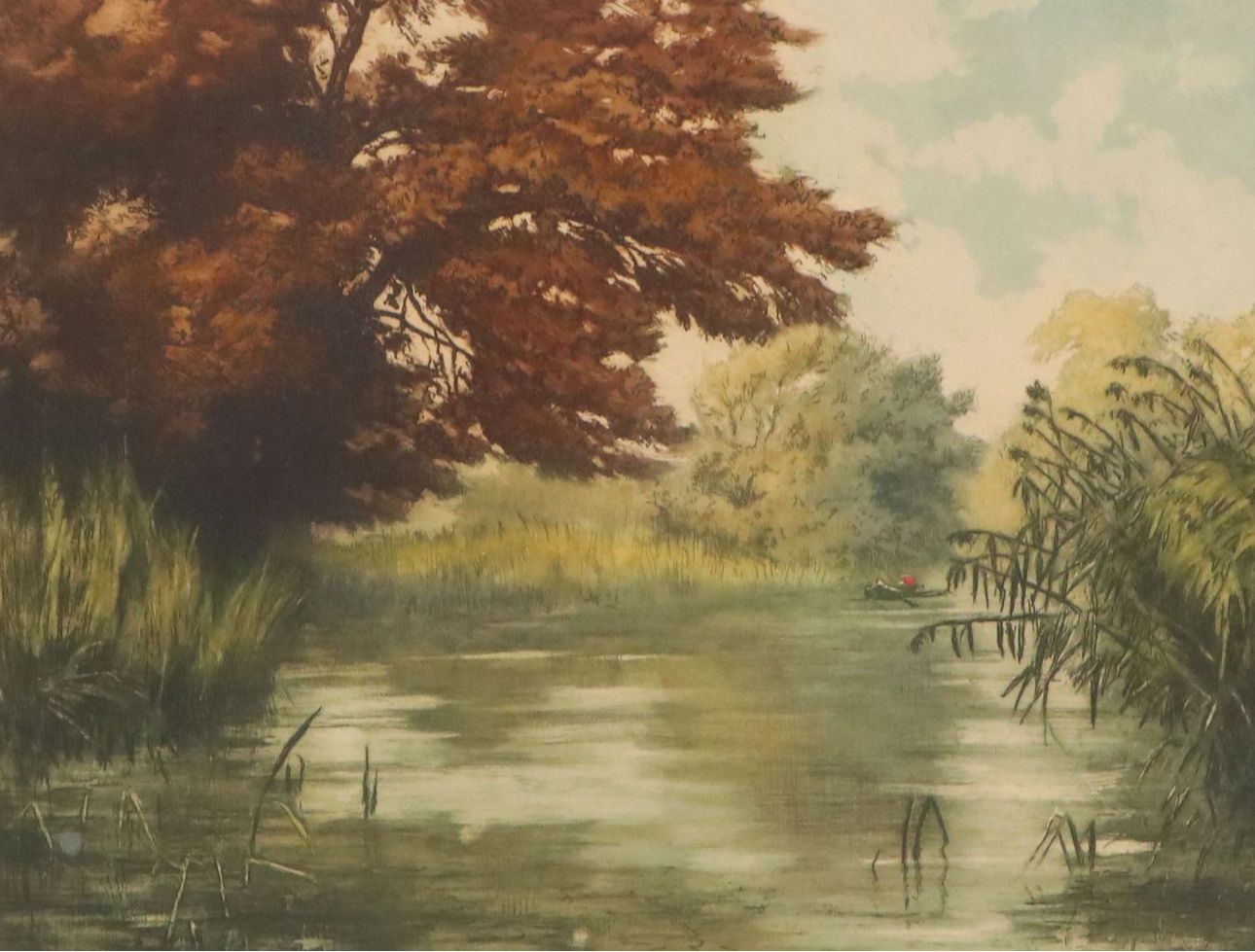 Belgian School Engraving à la Poupée "Solitude," Late 19th to Early 20th C.