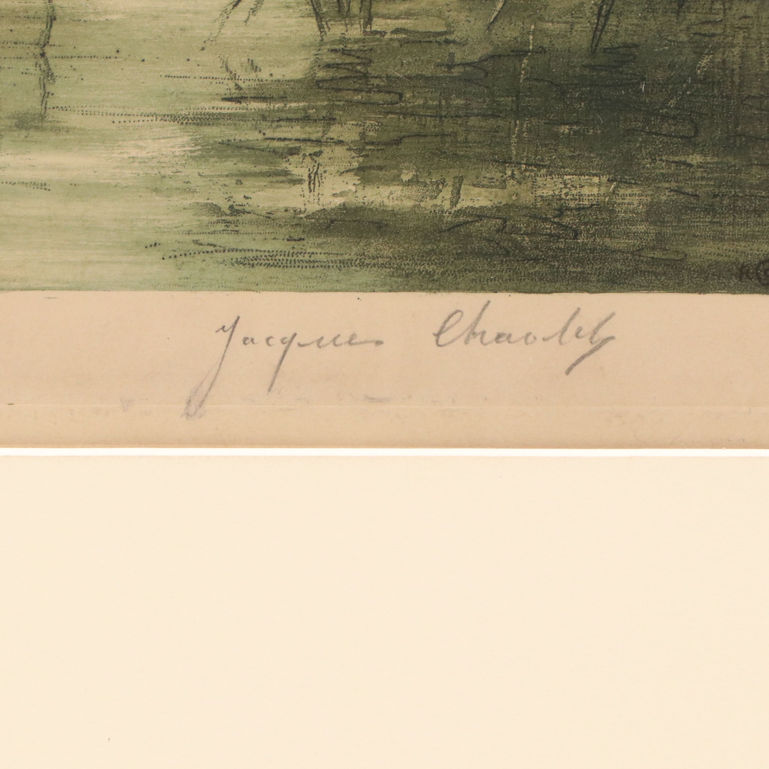 Belgian School Engraving à la Poupée "Solitude," Late 19th to Early 20th C.