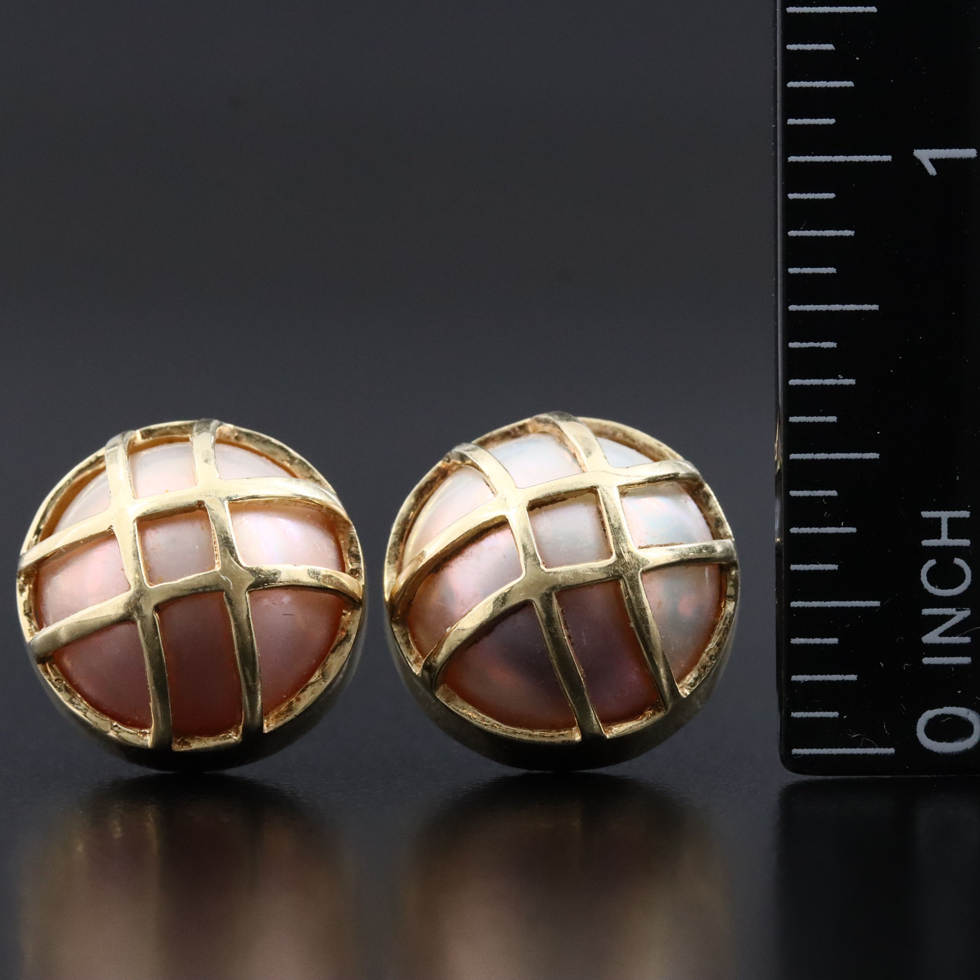14K Mabé Pearl Earrings
