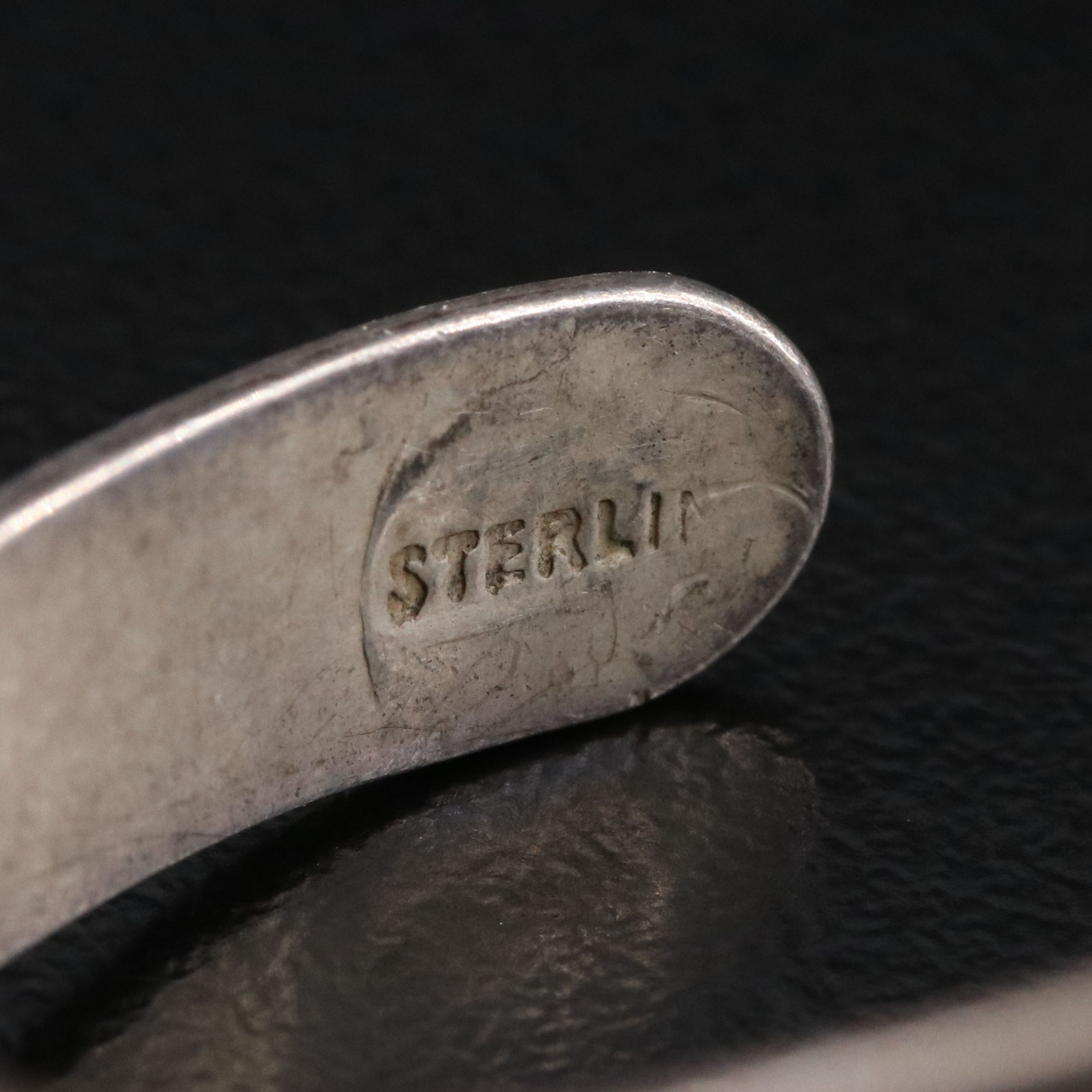 950 Silver Bracelet and Sterling Fred Harvey Style Turquoise Bracelet