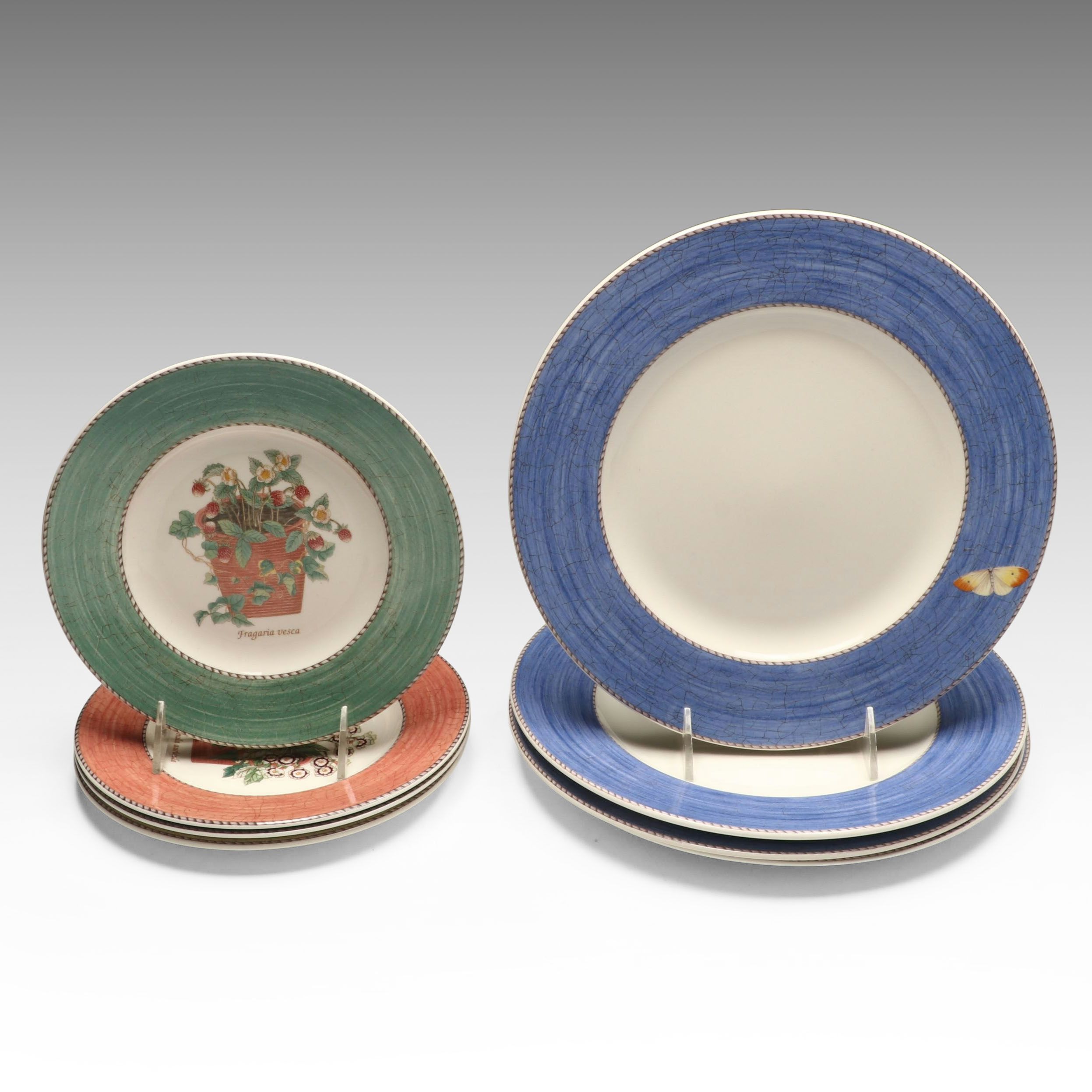 Wedgwood "Sarah's Garden" Porcelain Dinner and Salad Plates, 1997