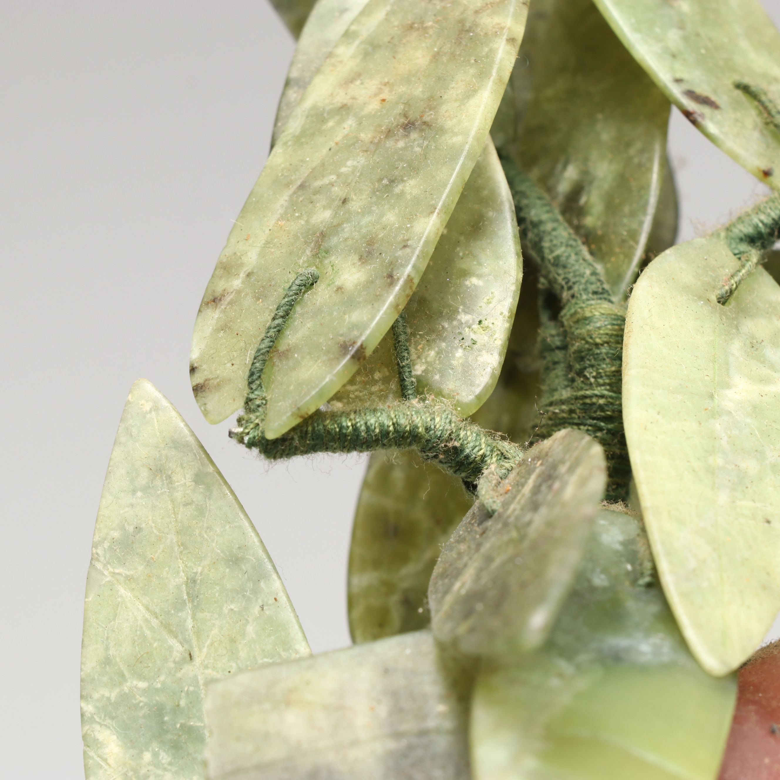 Chinese Glass and Stone Fruiting Peach Tree, Mid to Late 20th Century