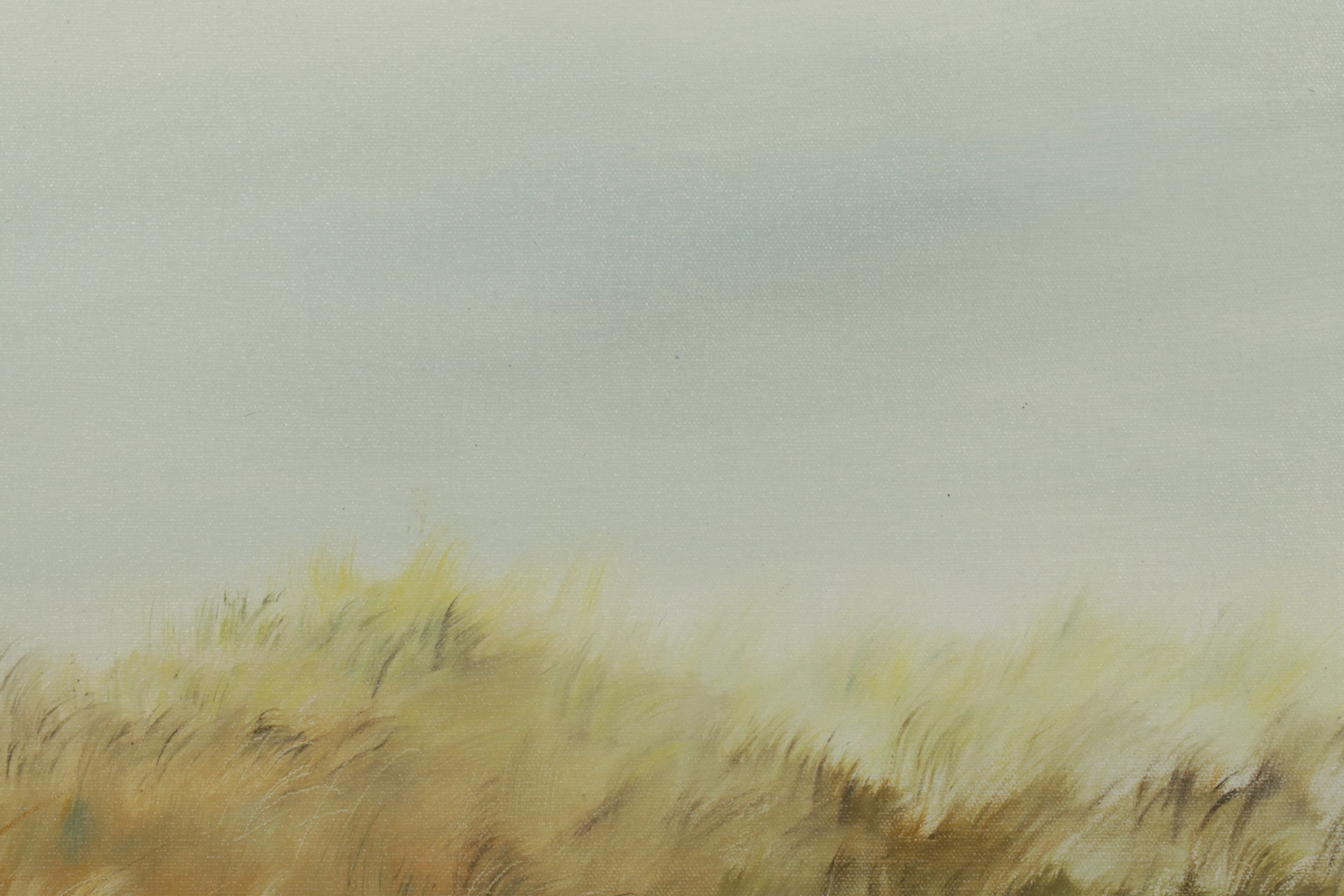 Ernestine Bucking Portrait Oil Painting of Child in a Marshy Field, 1974