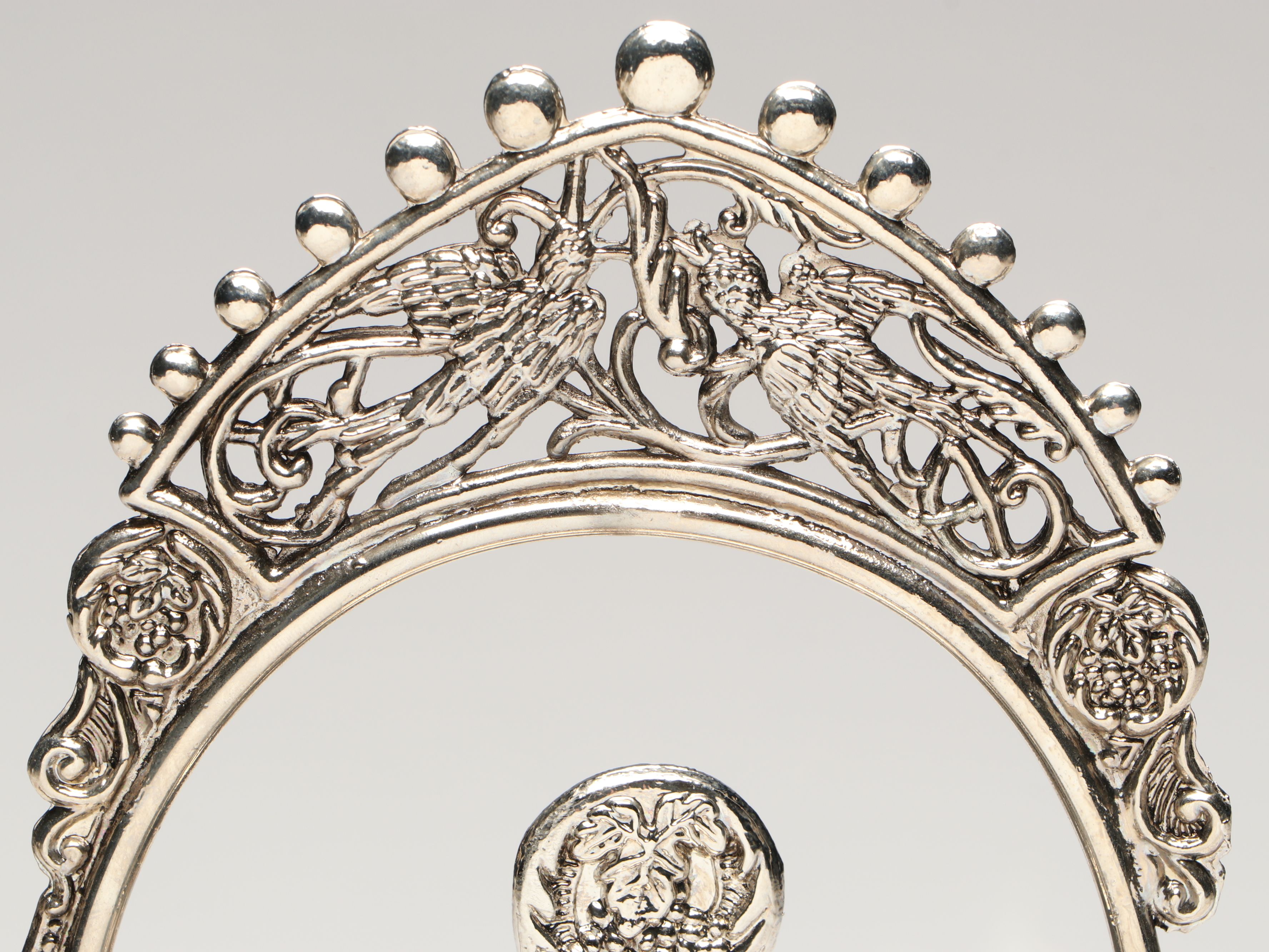 Fenton Cranberry Swirl and Metal Pickle Castor