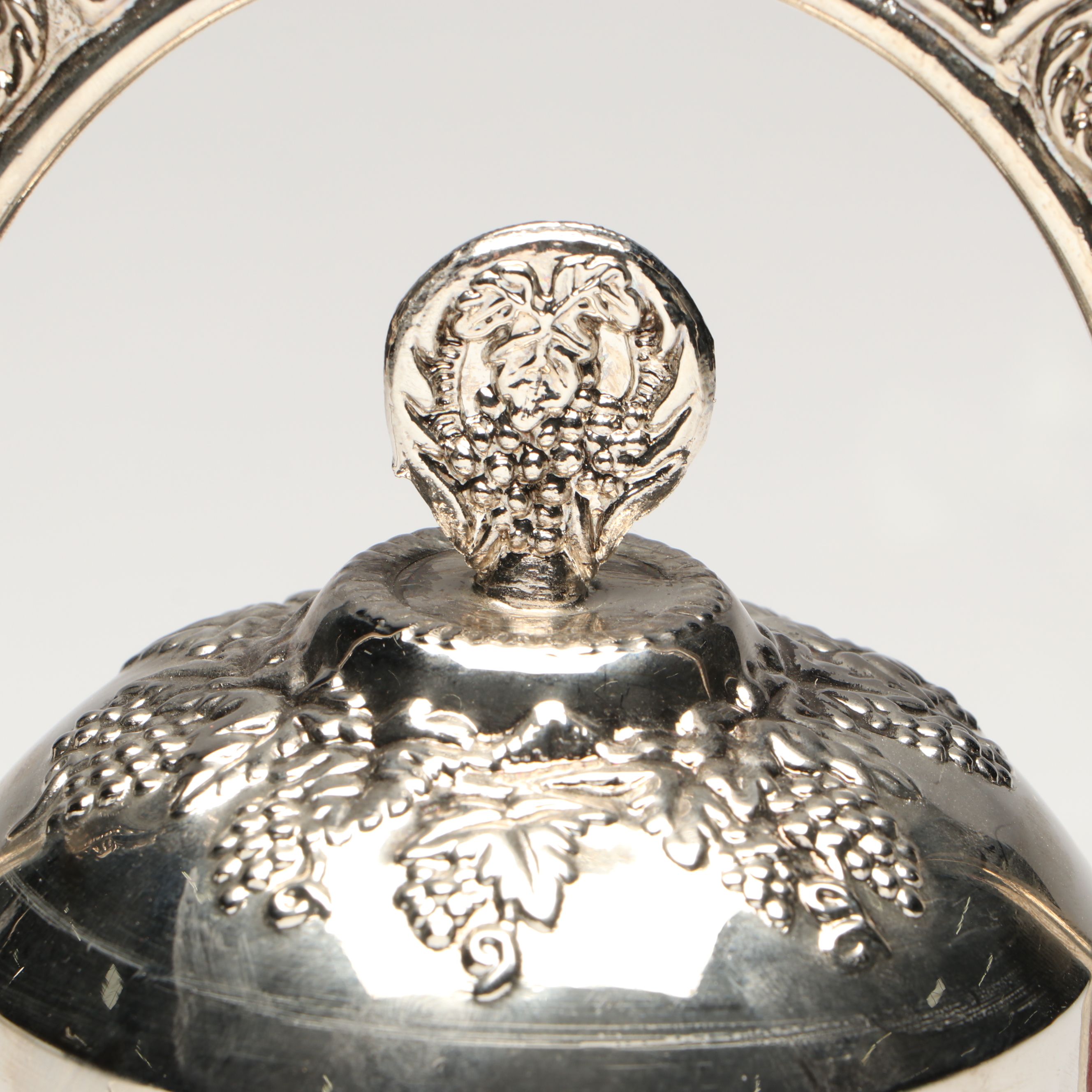 Fenton Cranberry Swirl and Metal Pickle Castor