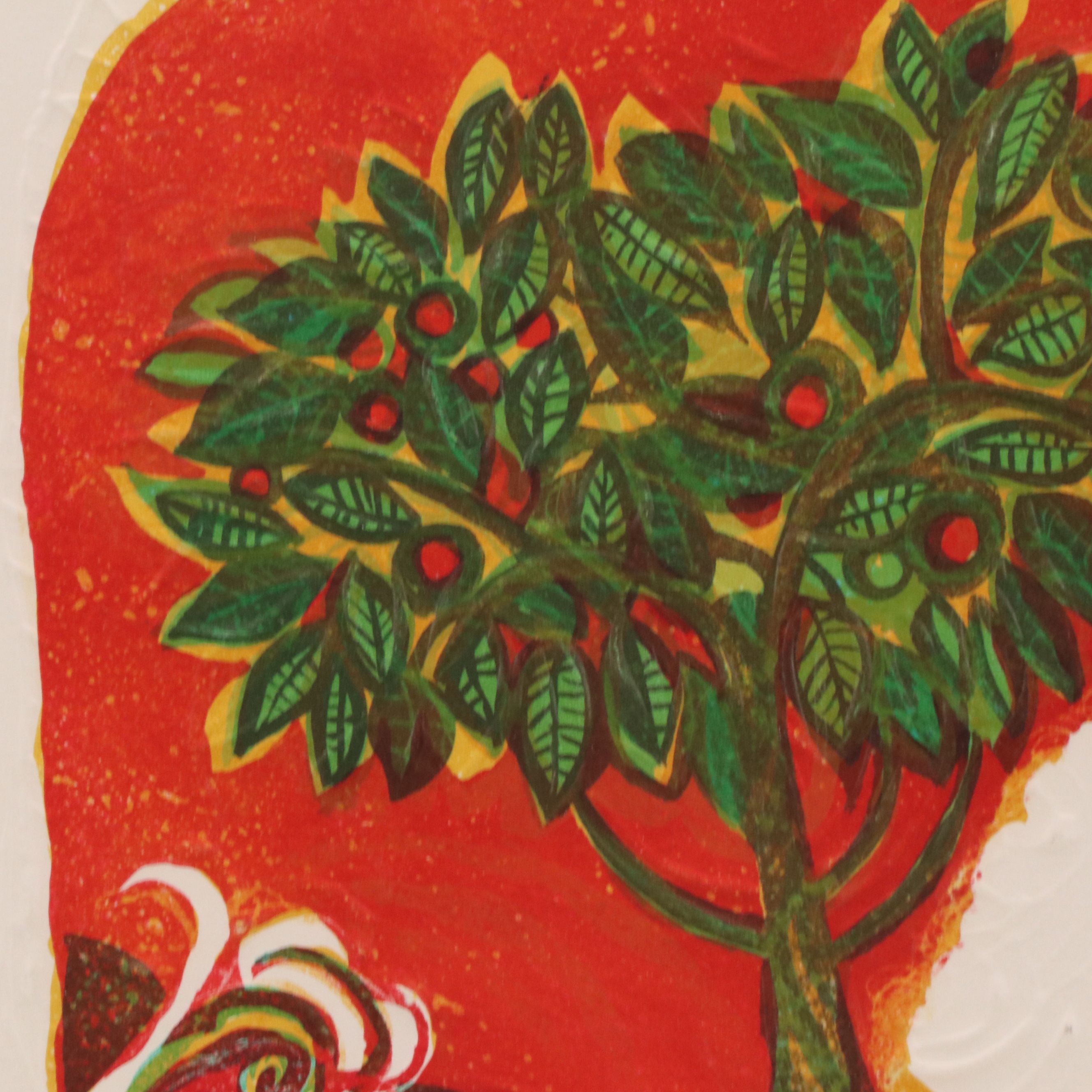 Judith Bledsoe Embossed Lithograph "Unicorn Tapestry," 1981