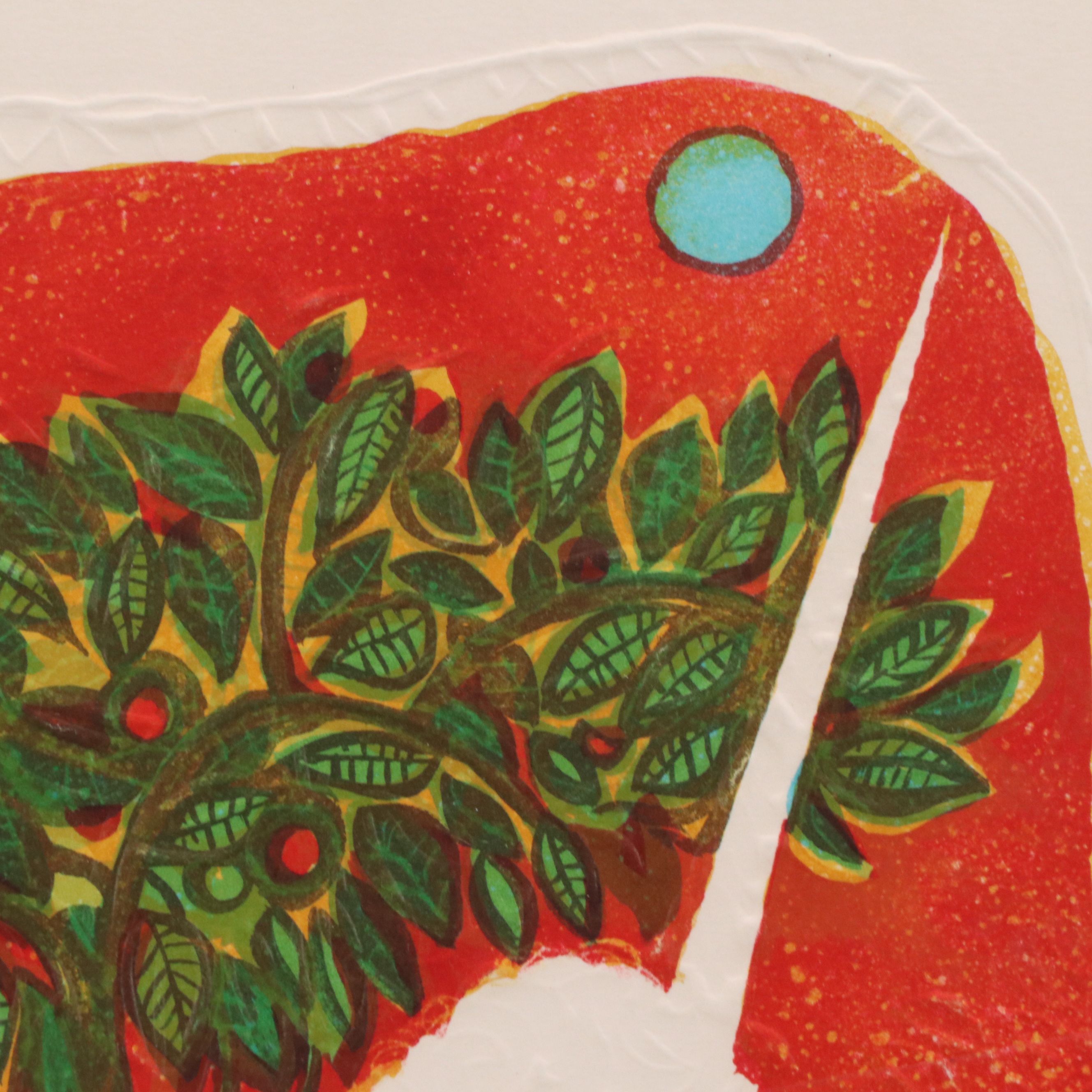 Judith Bledsoe Embossed Lithograph "Unicorn Tapestry," 1981