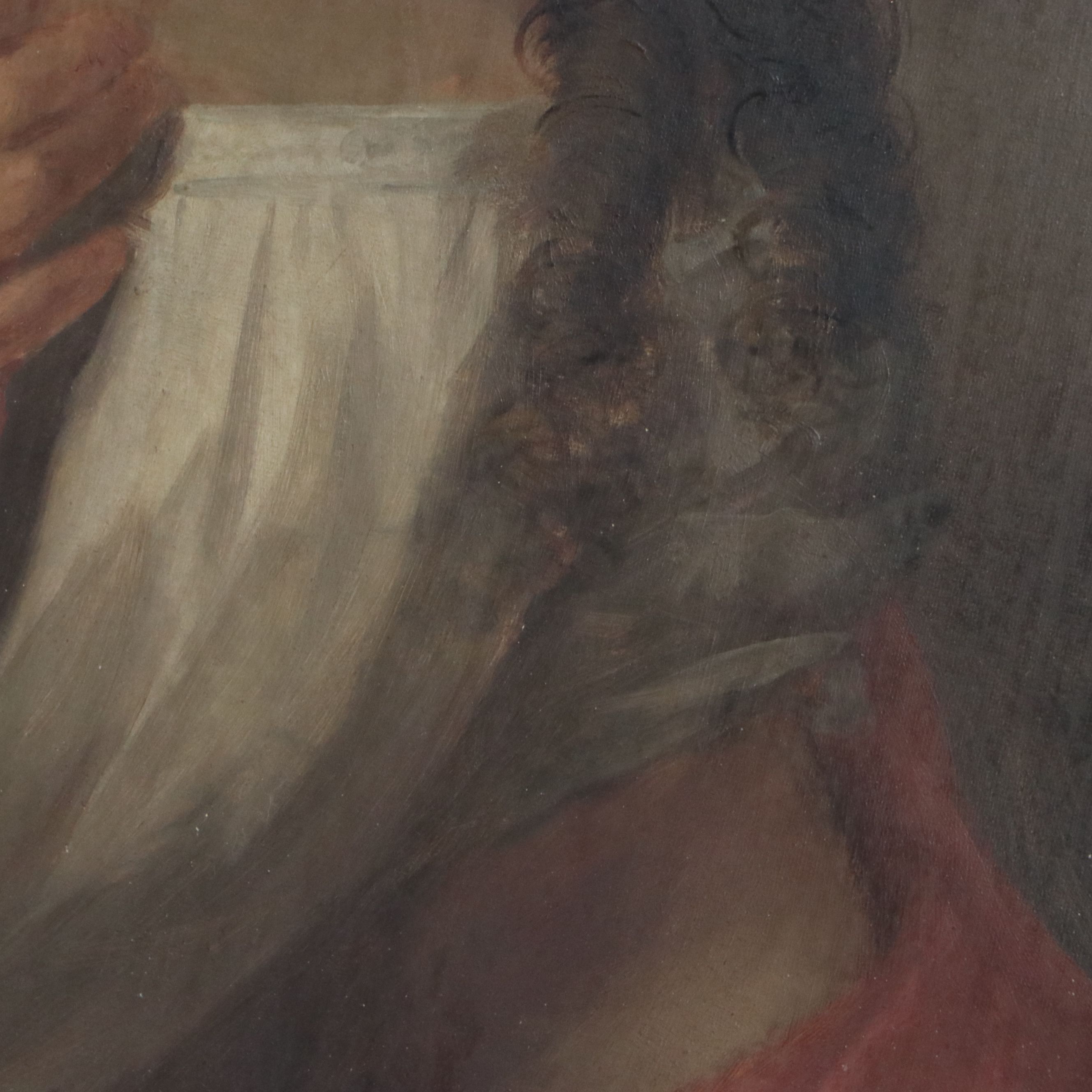 Portrait Oil Painting of Woman, 19th Century