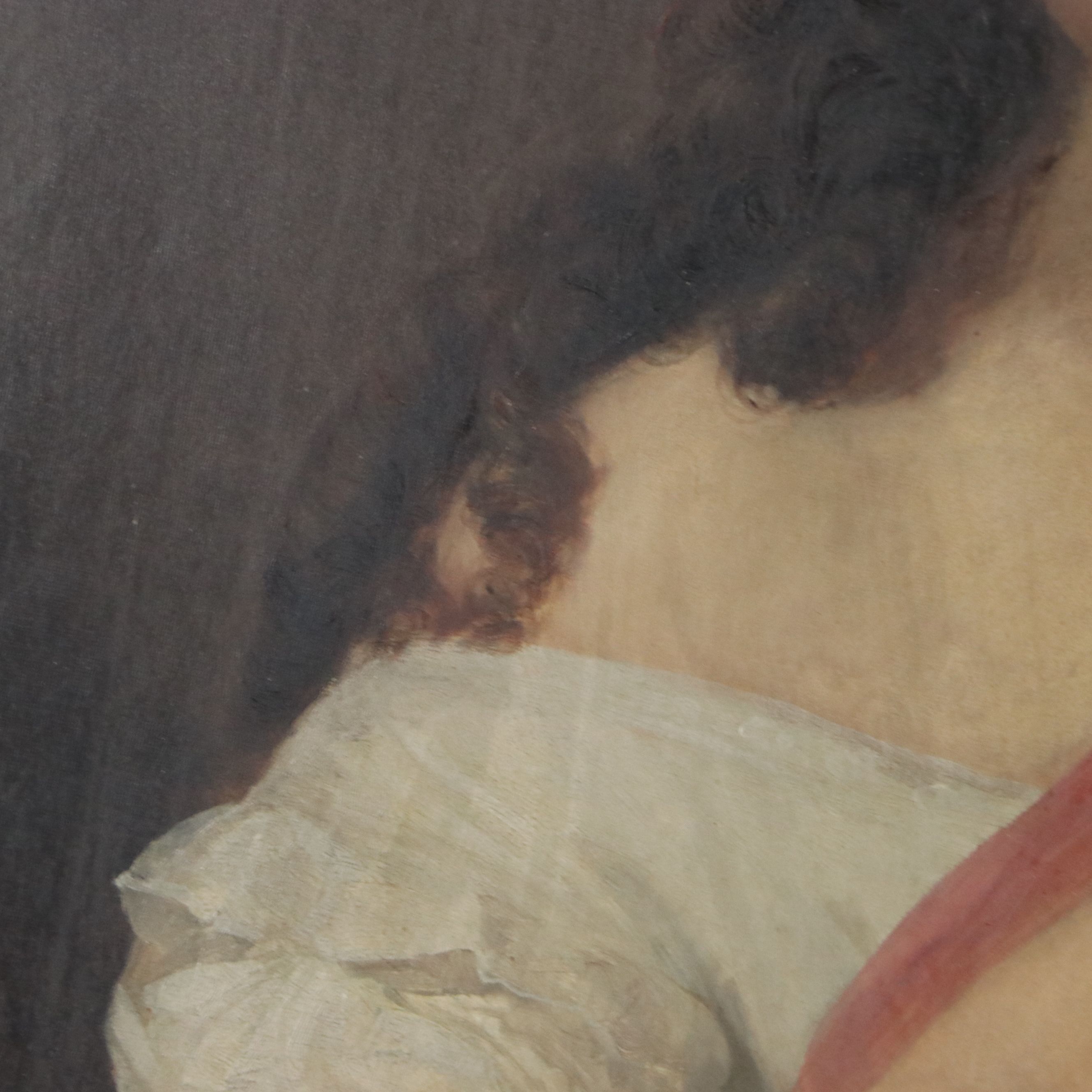 Portrait Oil Painting of Woman, 19th Century