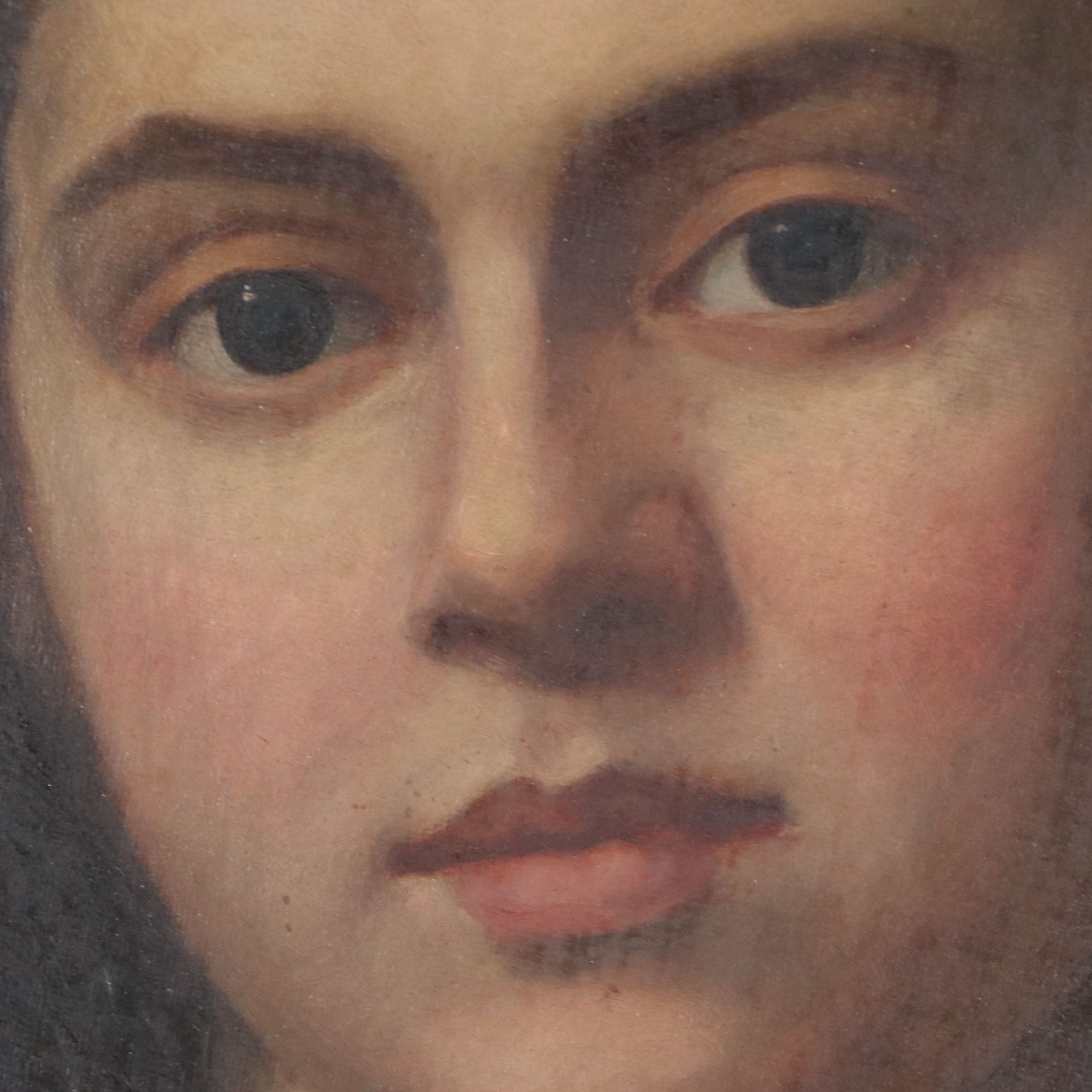 Portrait Oil Painting of Woman, 19th Century