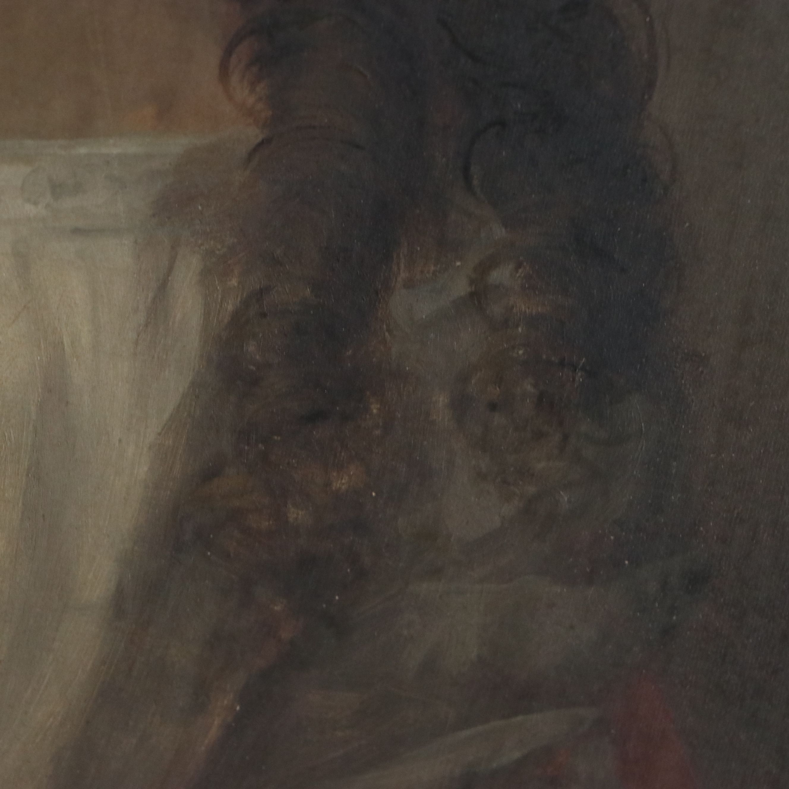 Portrait Oil Painting of Woman, 19th Century