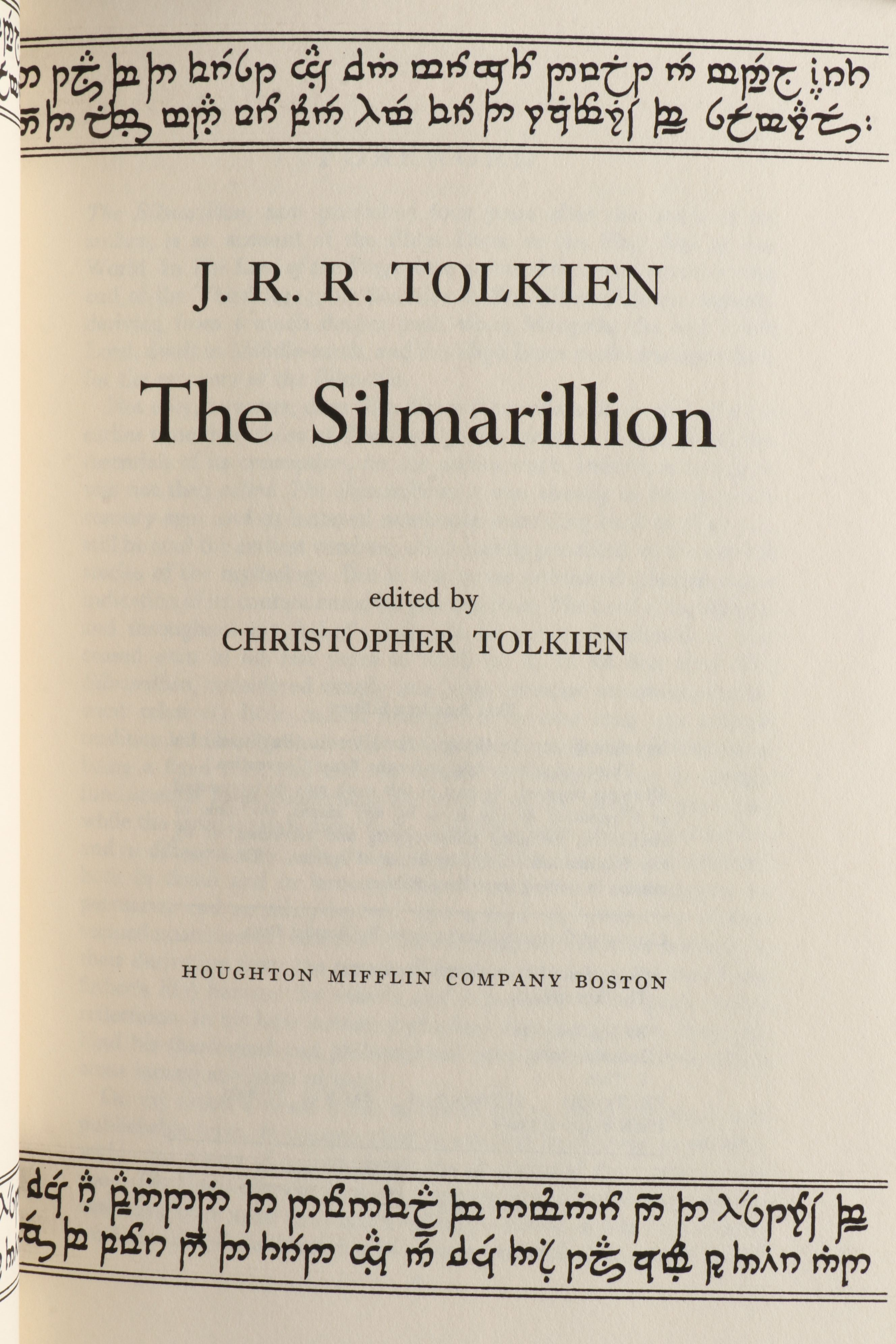 First American Edition "The Silmarillion" by J. R. R. Tolkien with Map, 1977