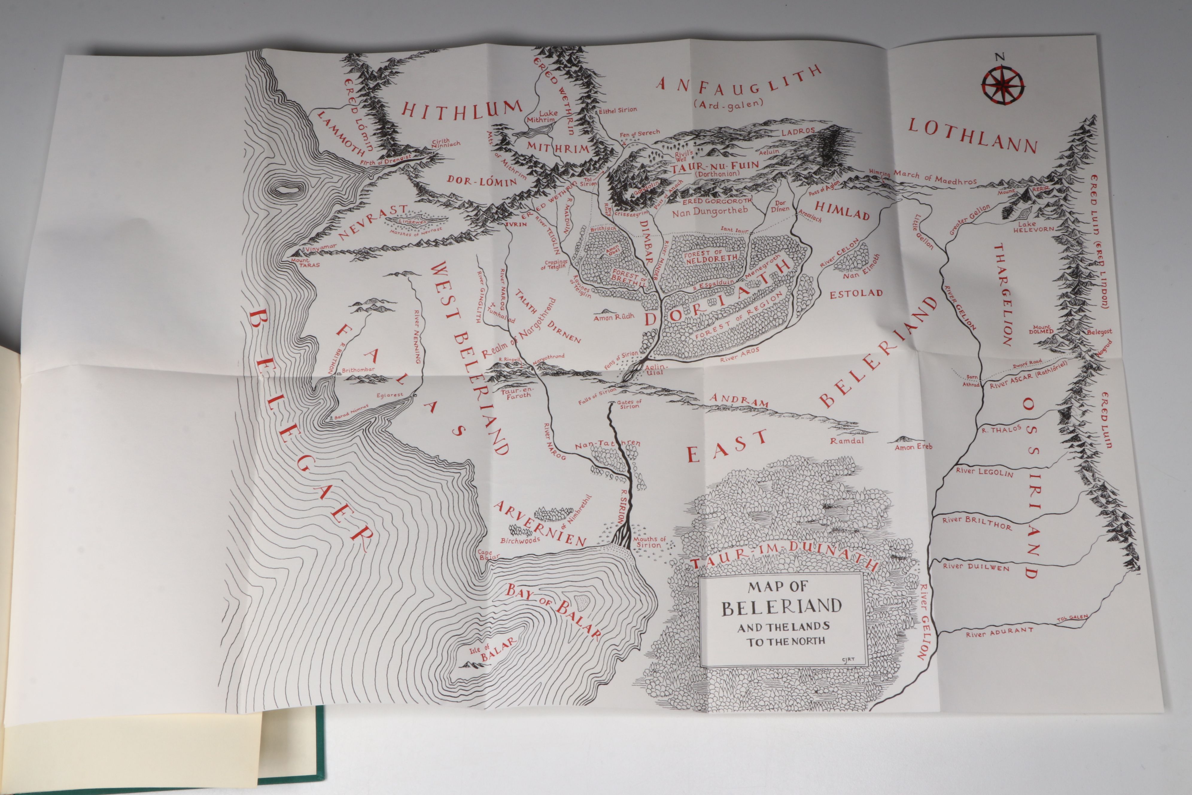 First American Edition "The Silmarillion" by J. R. R. Tolkien with Map, 1977
