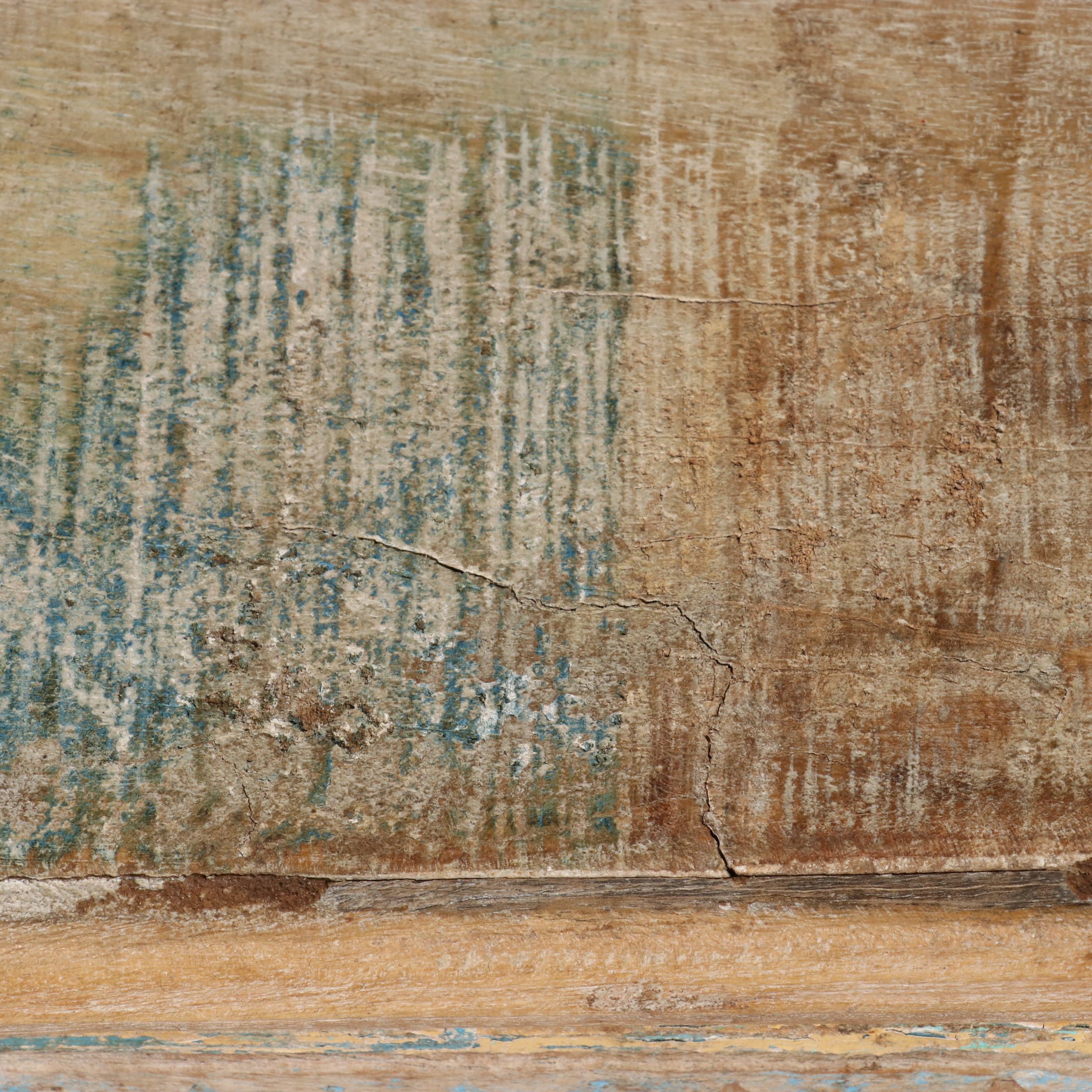 Indian Painted and Carved Wood Coffee Table