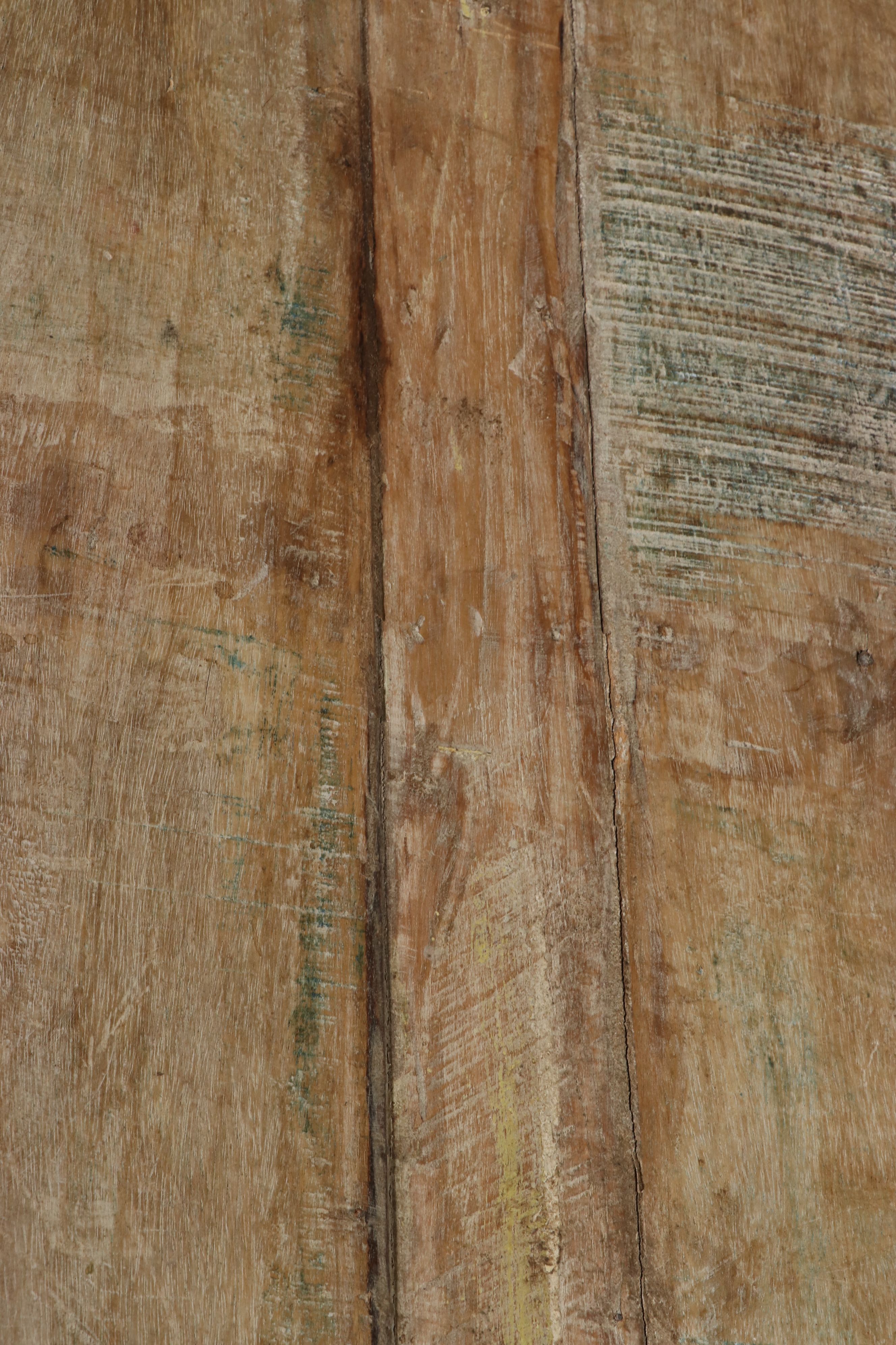 Indian Painted and Carved Wood Coffee Table