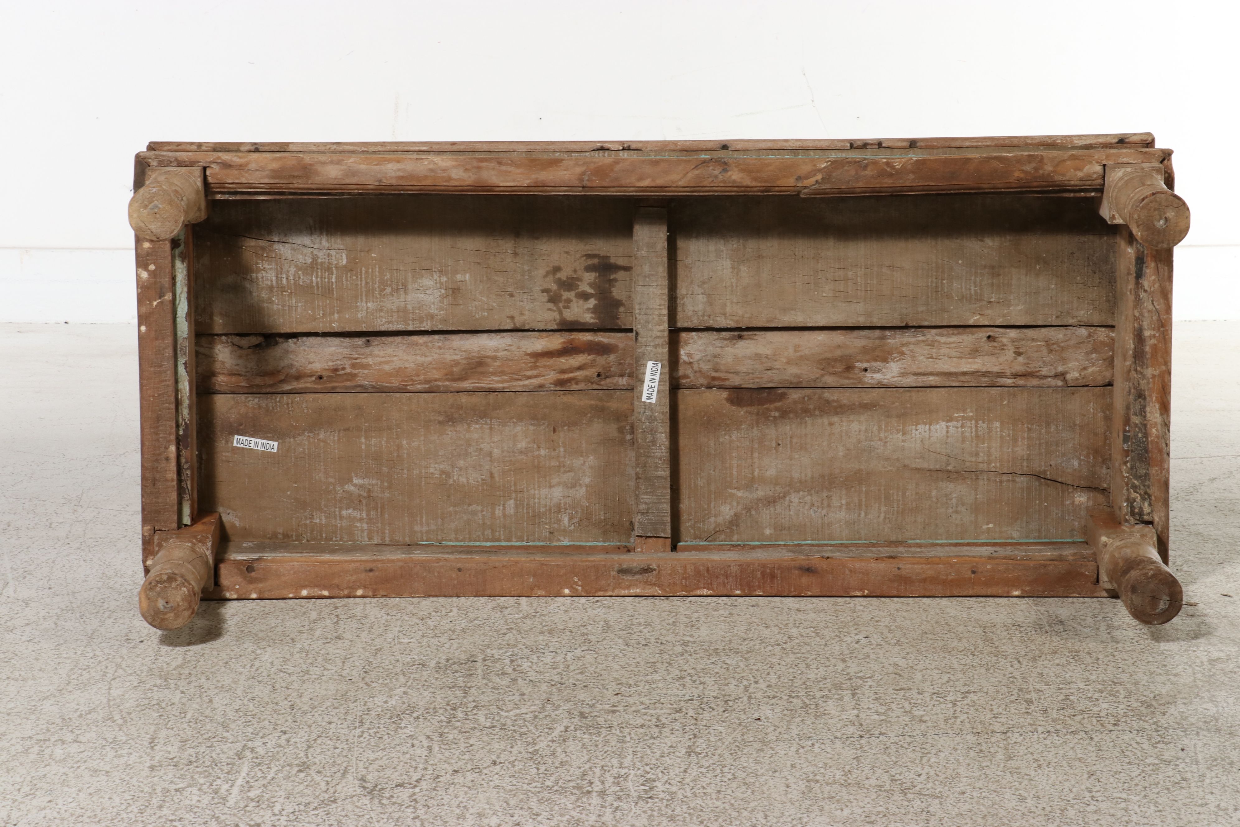 Indian Painted and Carved Wood Coffee Table