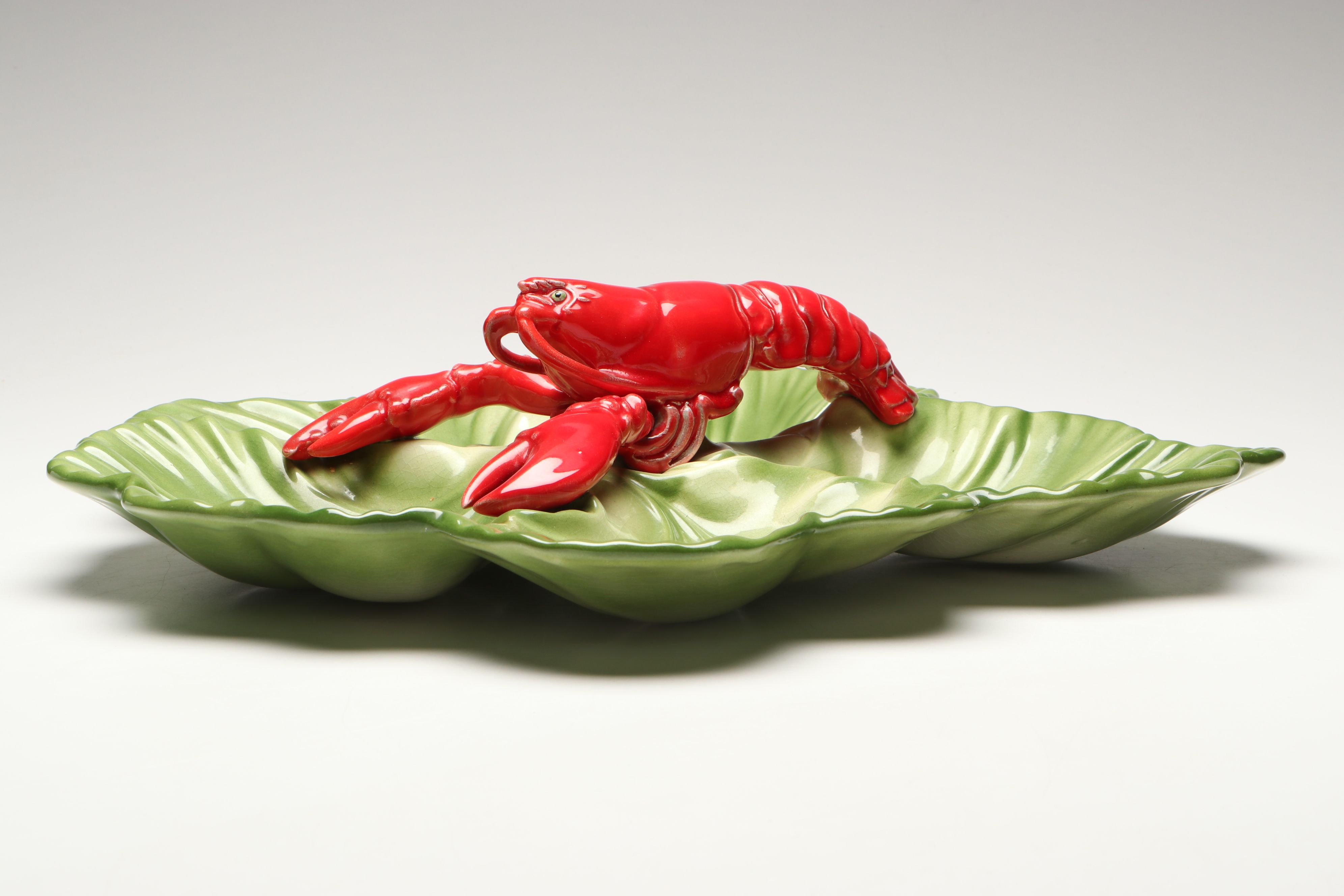 European Style Ceramic Lobster Dish, 20th Century