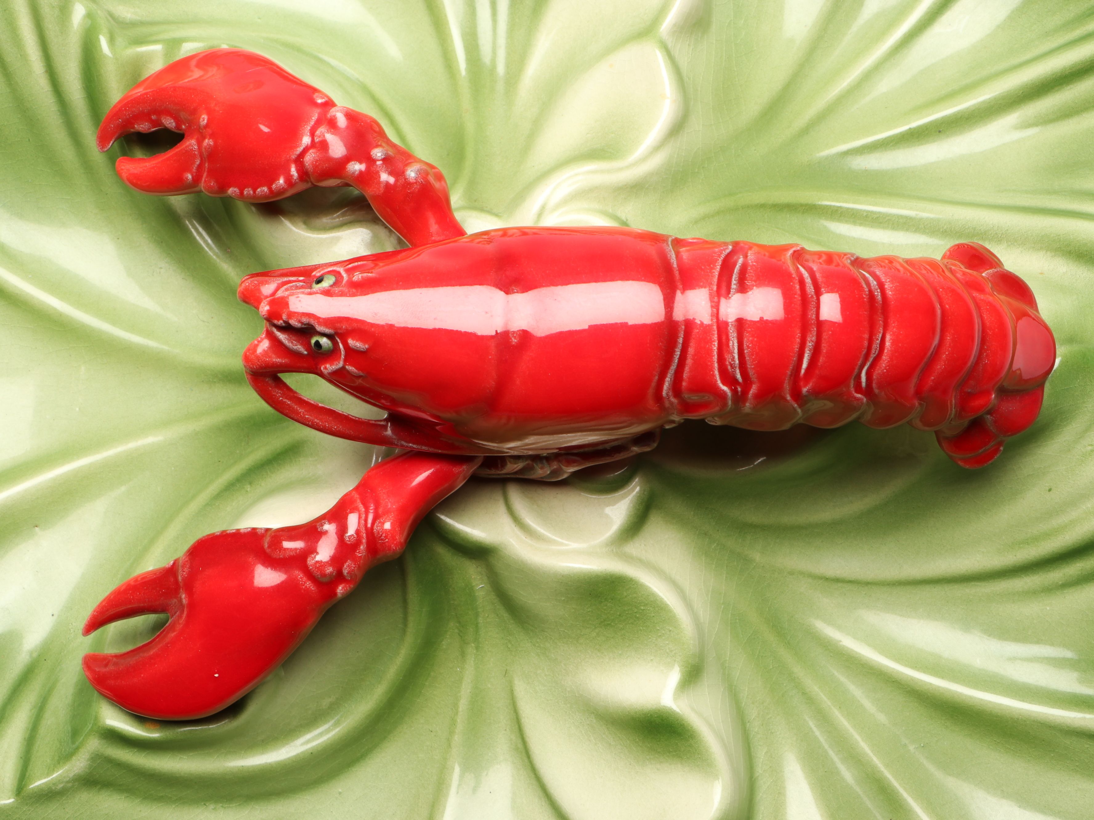 European Style Ceramic Lobster Dish, 20th Century