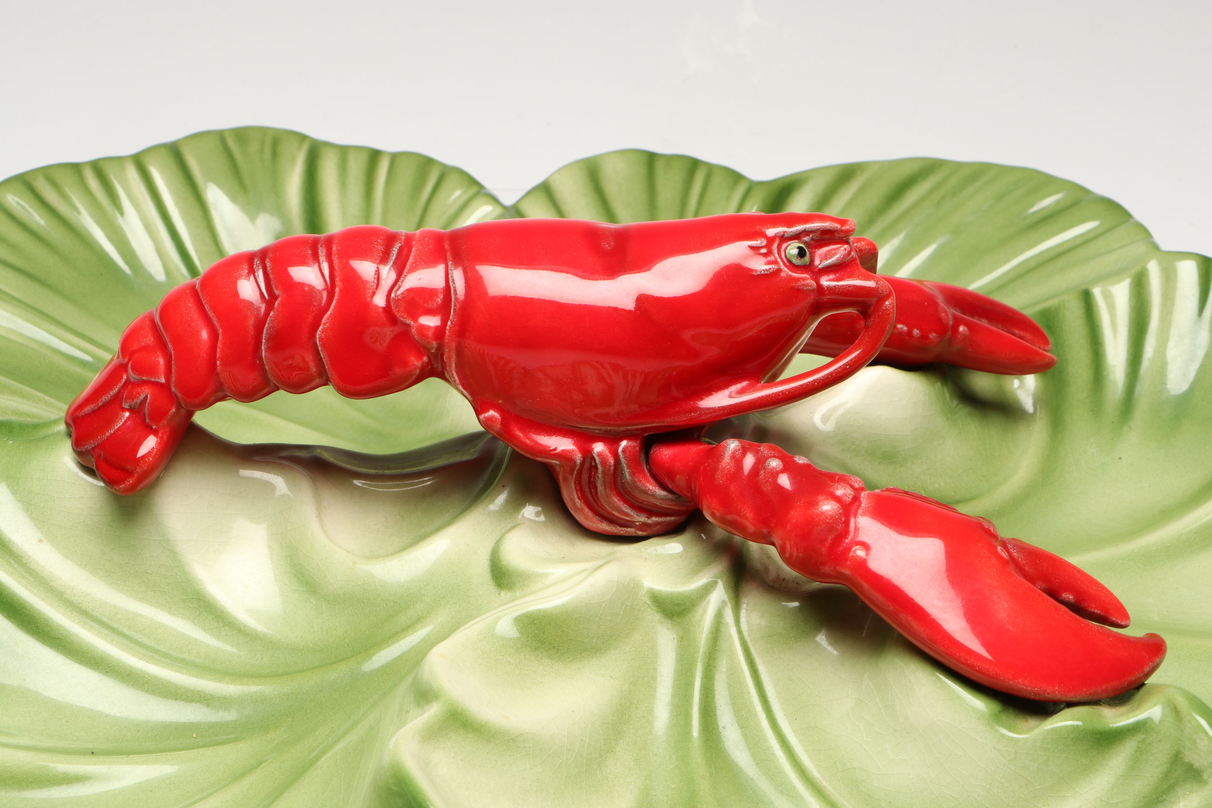 European Style Ceramic Lobster Dish, 20th Century